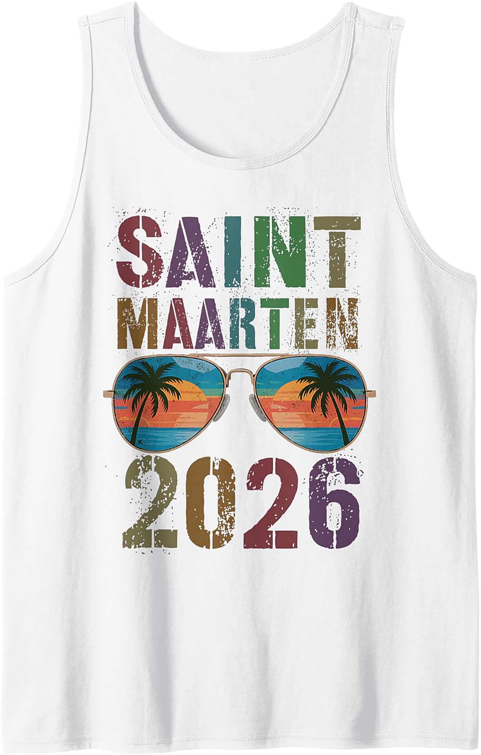 Saint Maarten 2026 Graphic Tank Top Tropical Summer Wear