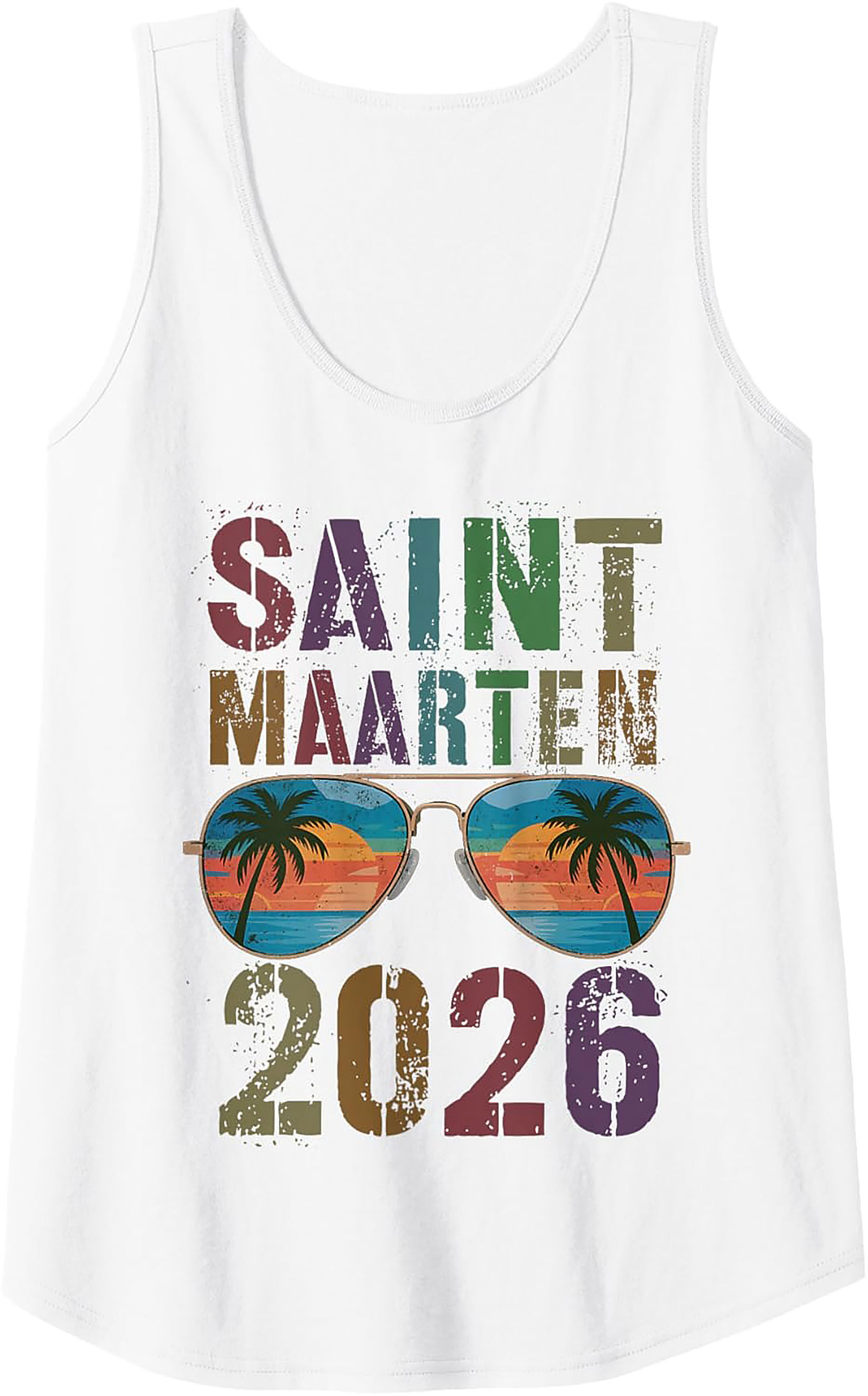 Saint Maarten 2026 Graphic Tank Top Tropical Summer Wear