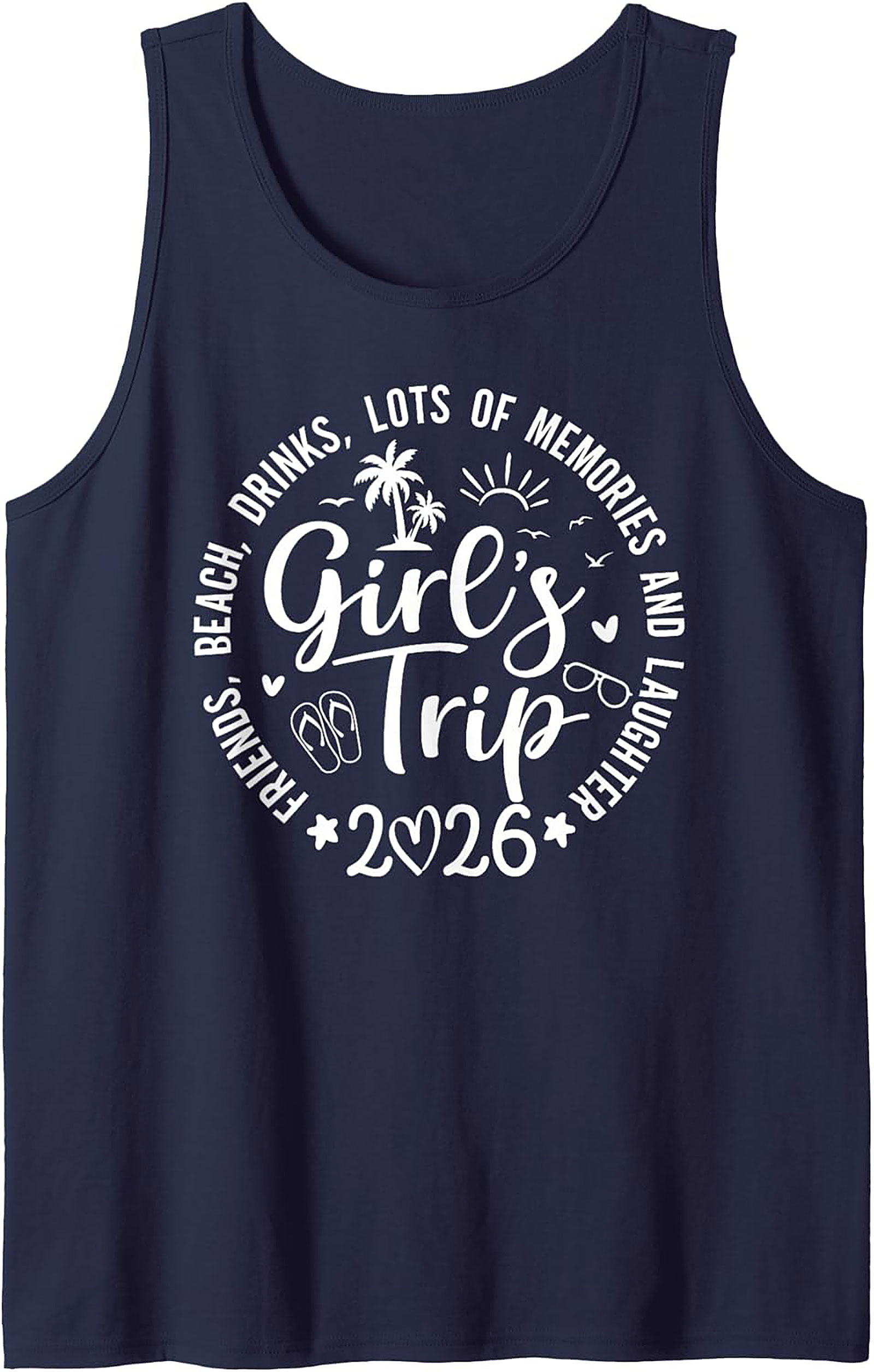 Girl's Trip 2026 Tank Top Vacation Sleeveless Shirt