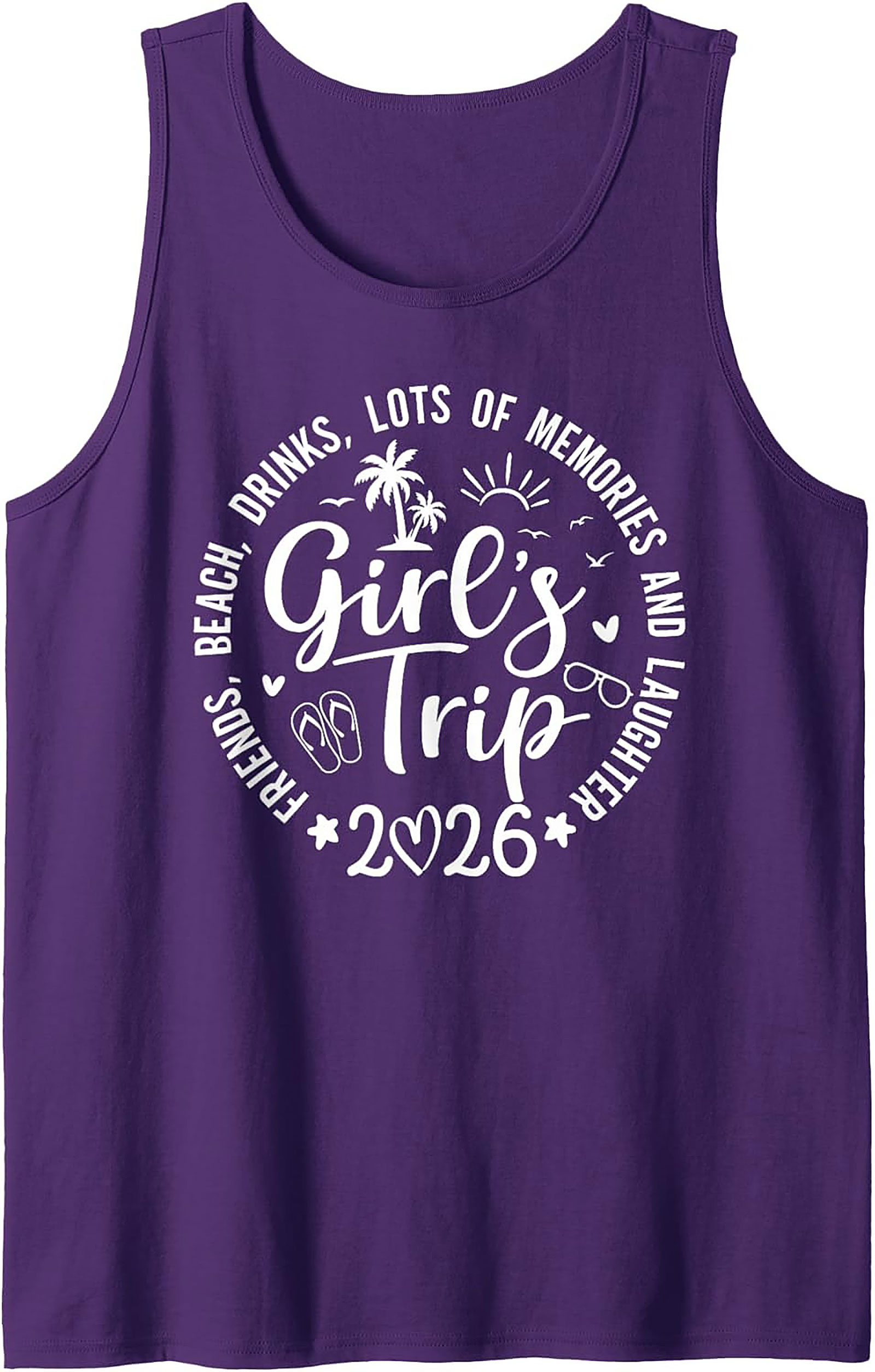 Girl's Trip 2026 Tank Top Vacation Sleeveless Shirt