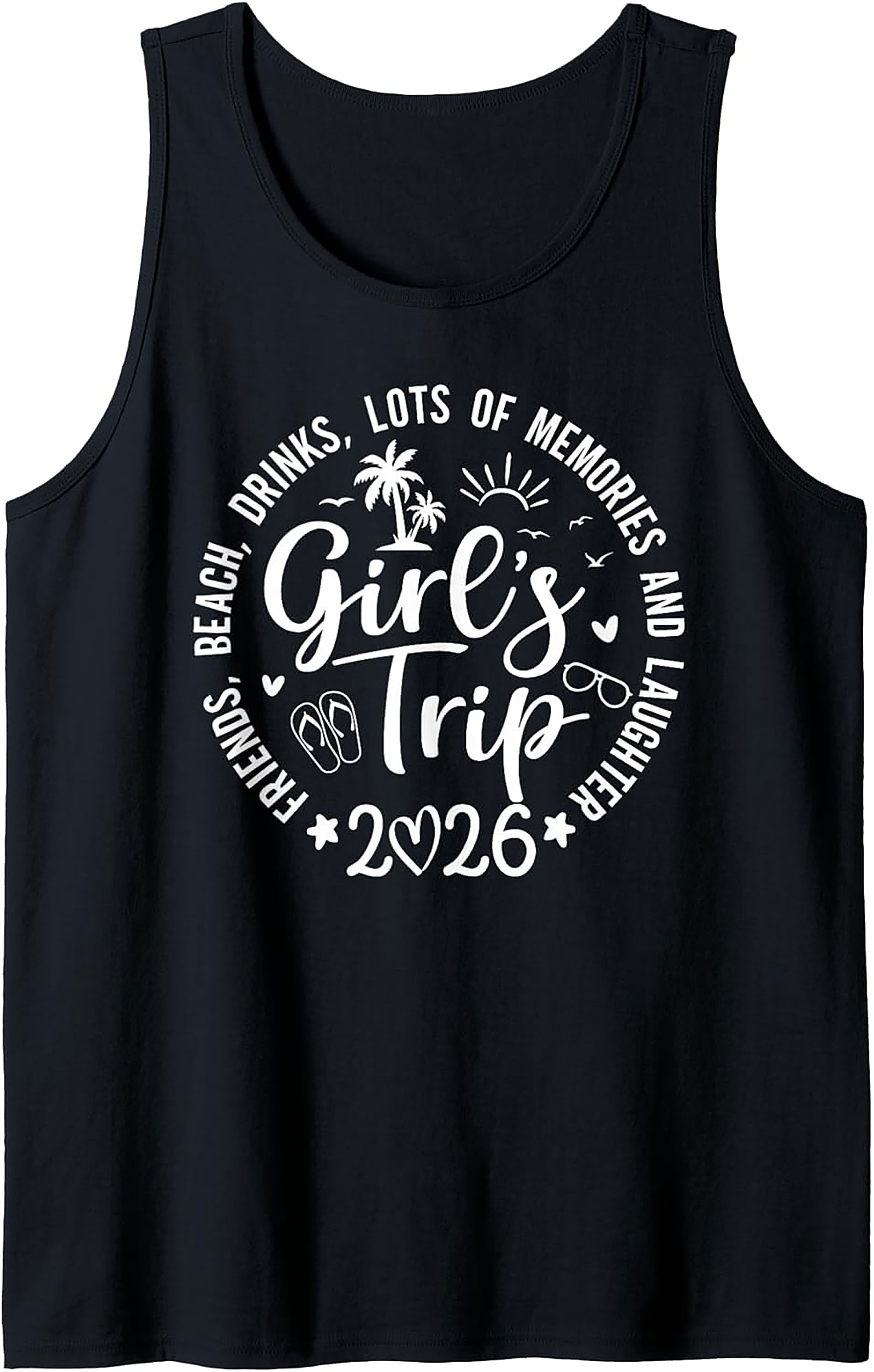 Girl's Trip 2026 Tank Top Vacation Sleeveless Shirt