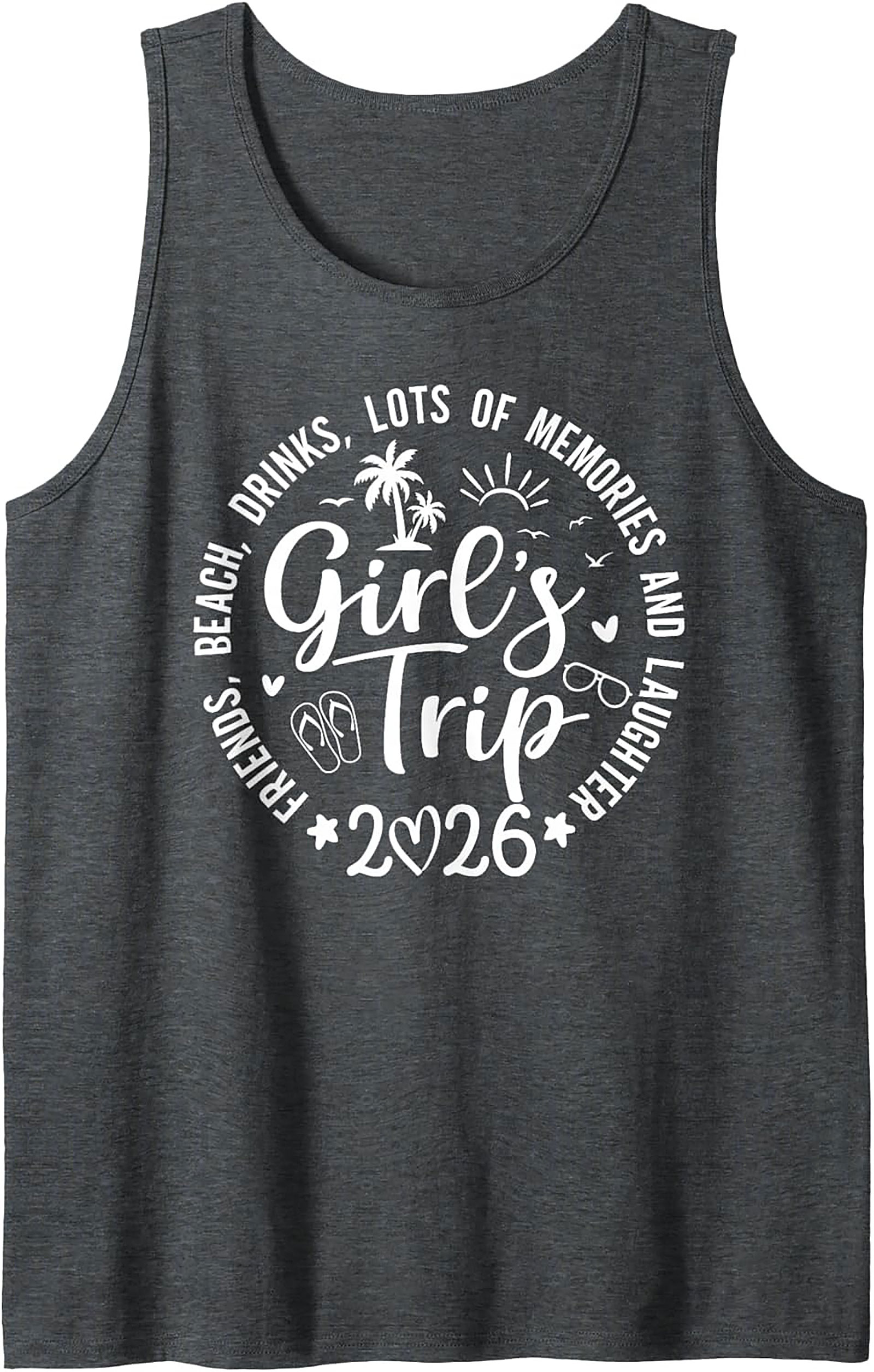 Girl's Trip 2026 Tank Top Vacation Sleeveless Shirt