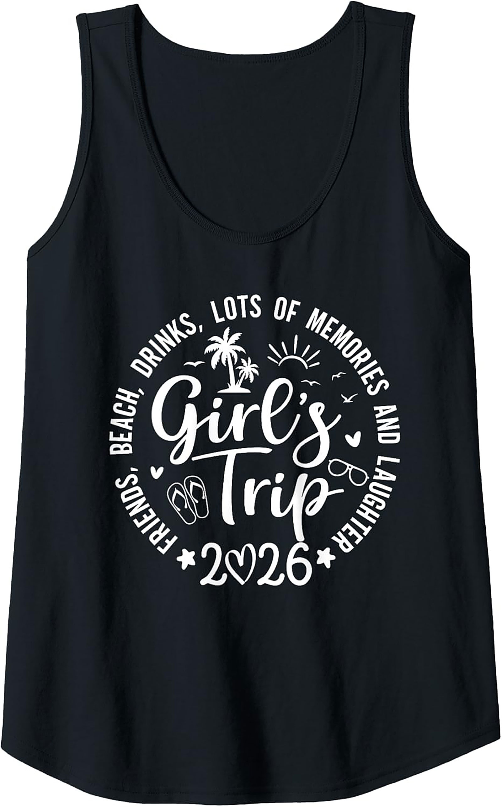 Girl's Trip 2026 Tank Top Vacation Sleeveless Shirt