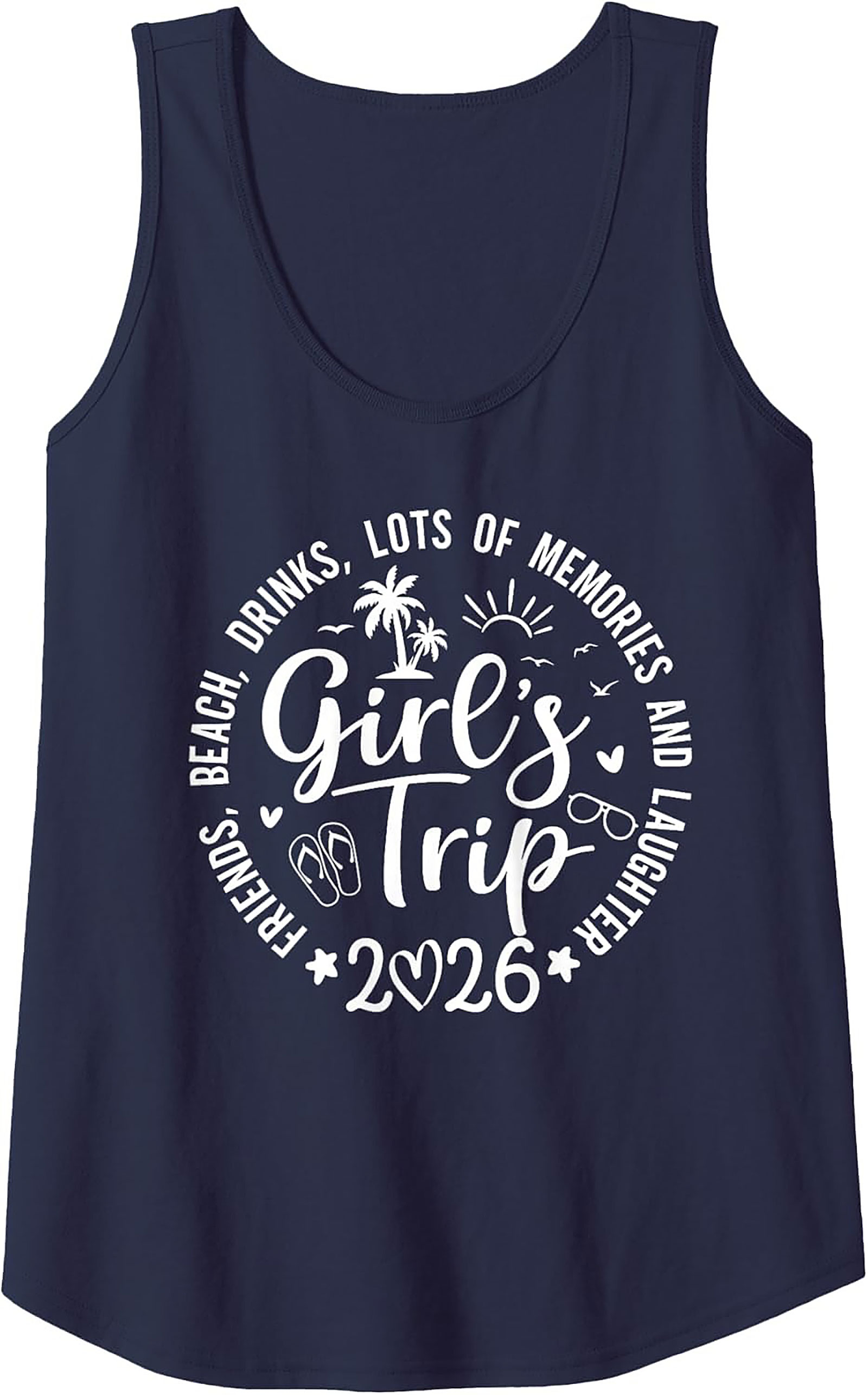 Girl's Trip 2026 Tank Top Vacation Sleeveless Shirt