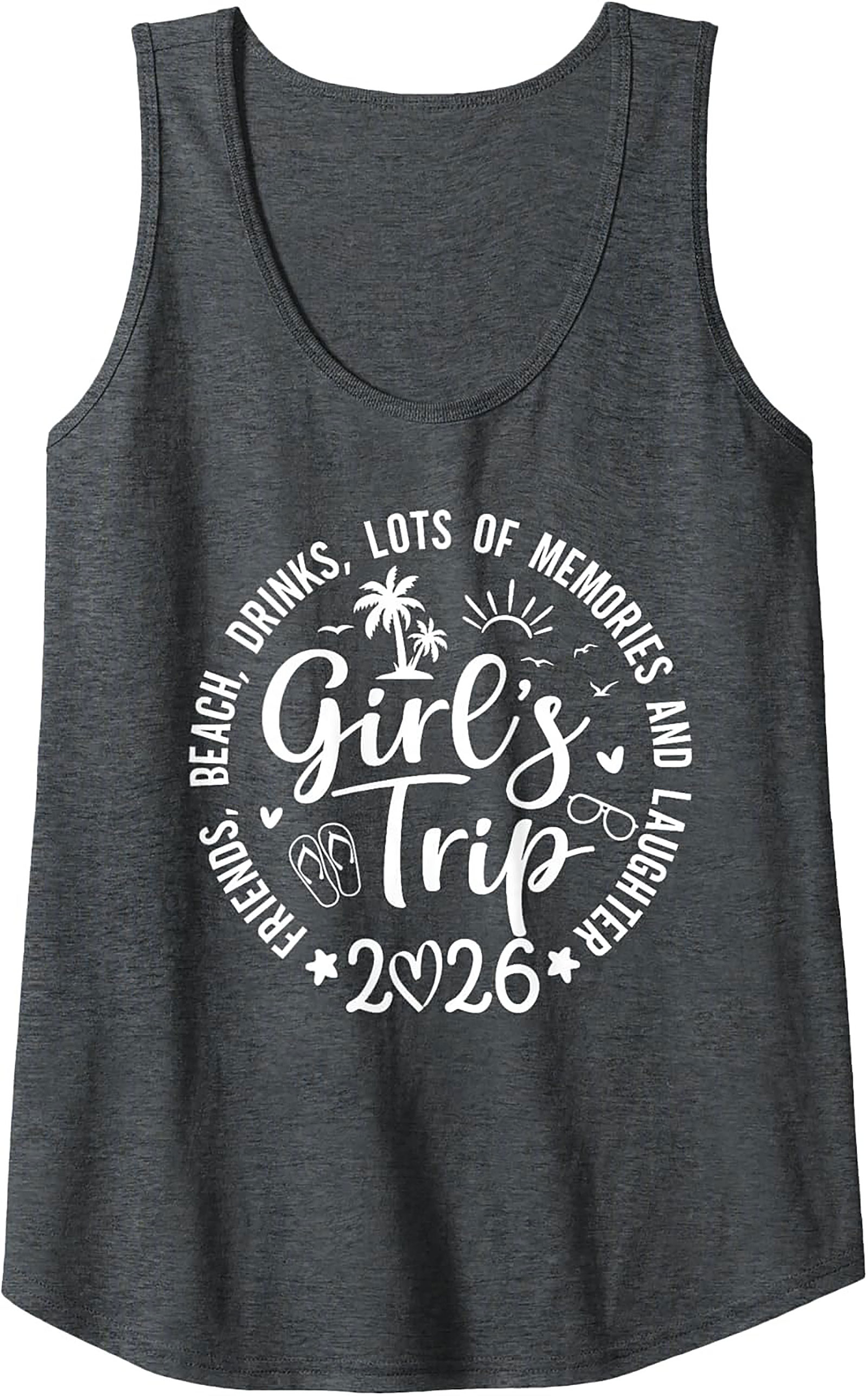 Girl's Trip 2026 Tank Top Vacation Sleeveless Shirt