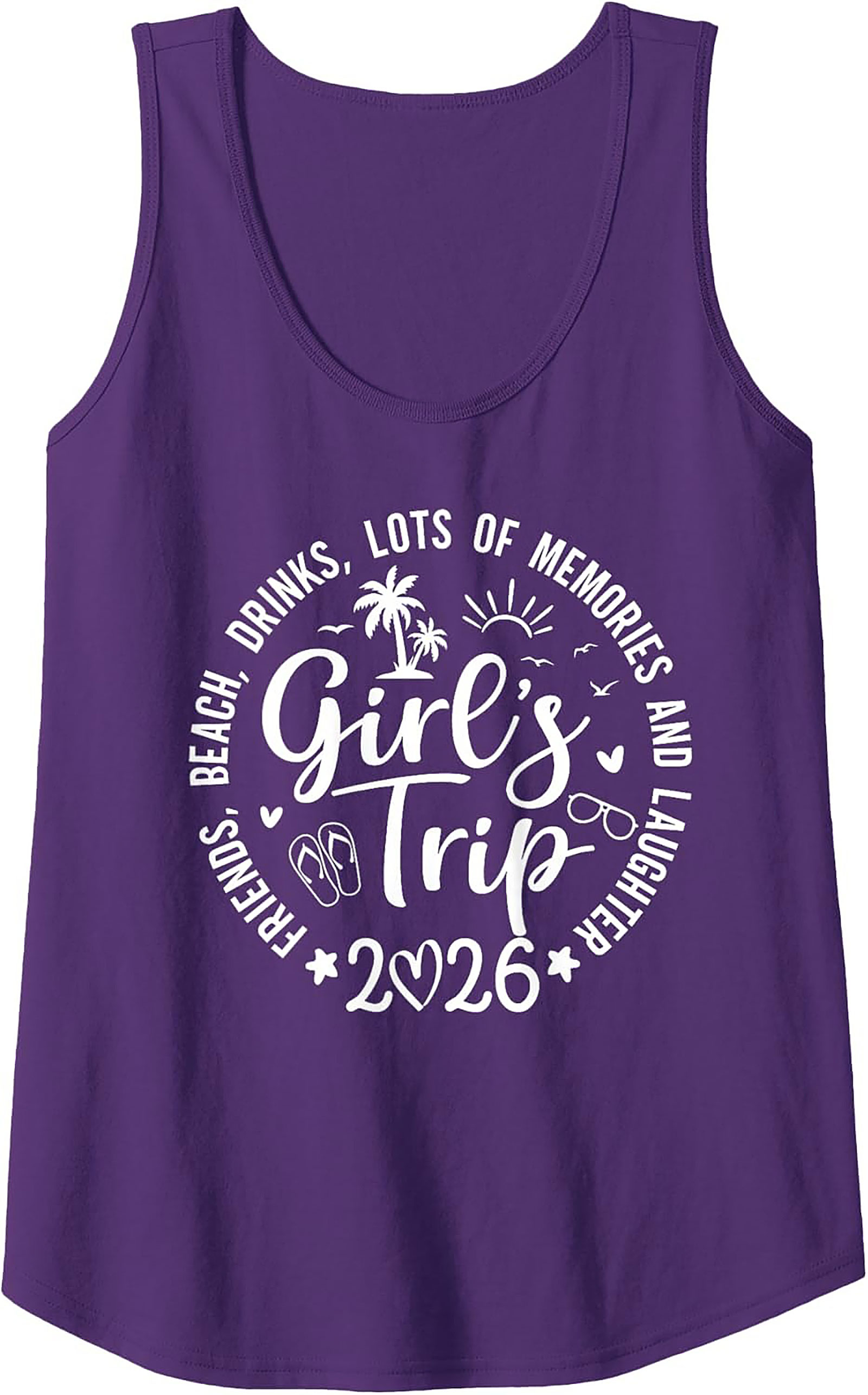 Girl's Trip 2026 Tank Top Vacation Sleeveless Shirt