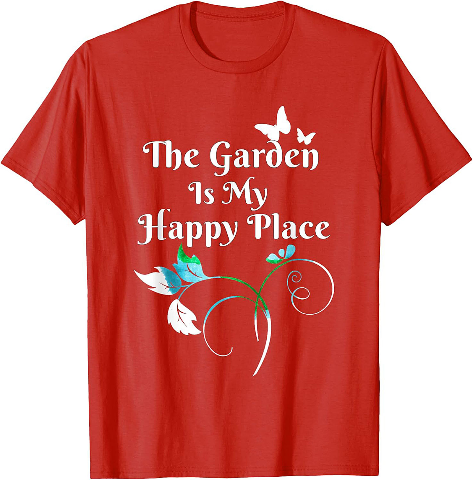 The Garden Is My Happy Place Graphic Tee Gardener Gift