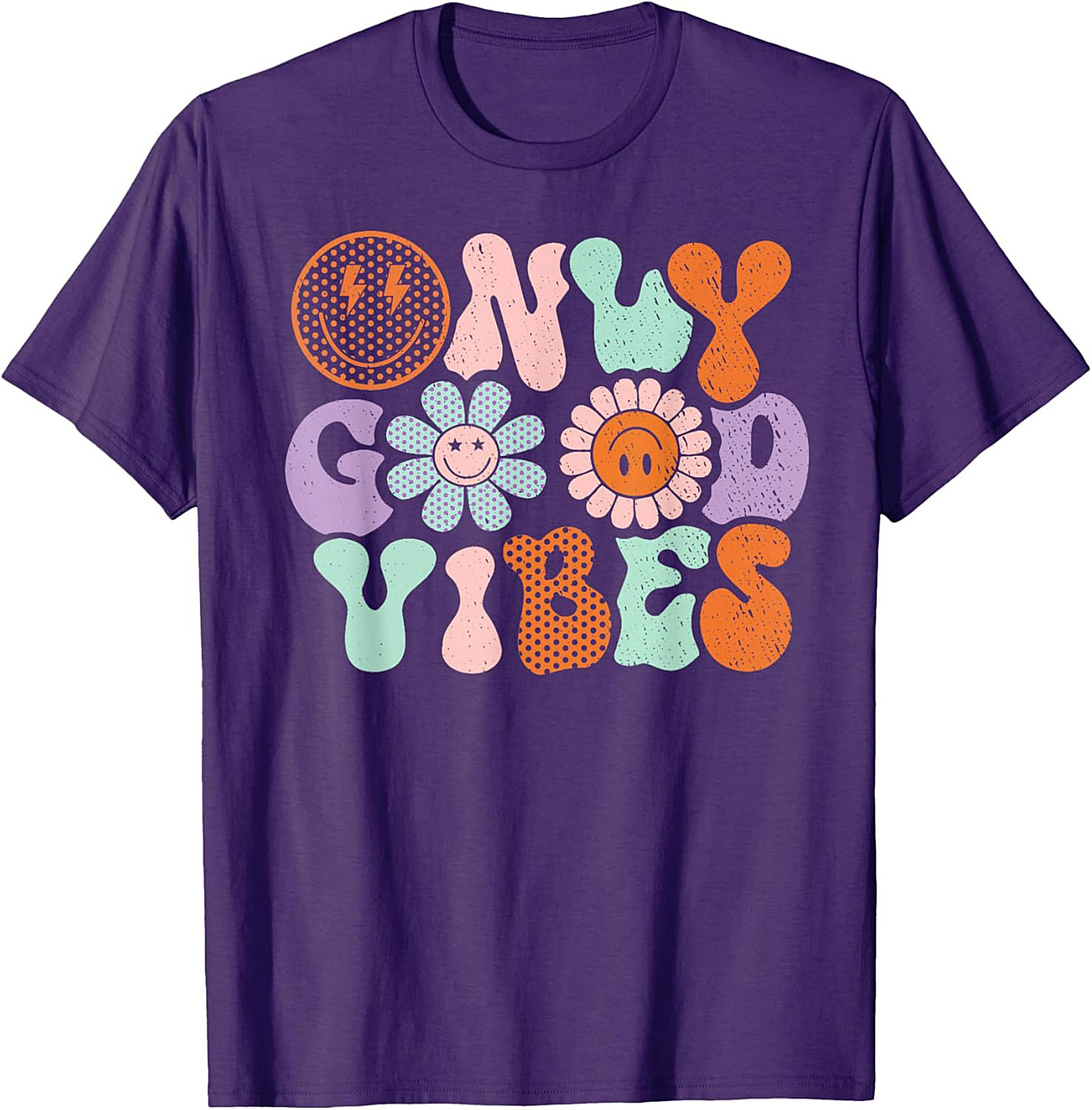 Groovy Good Vibes Graphic Tee | Retro 70s Aesthetic Unisex Shirt