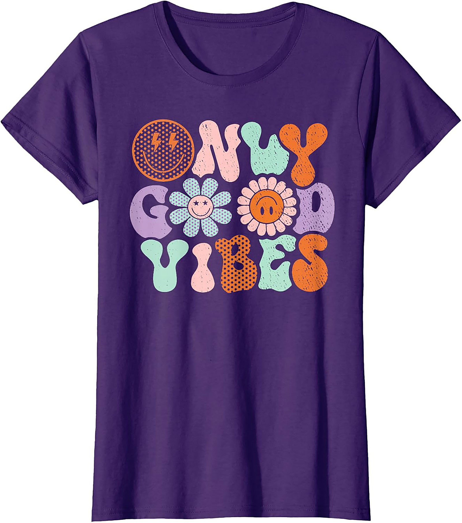 Groovy Good Vibes Graphic Tee | Retro 70s Aesthetic Unisex Shirt