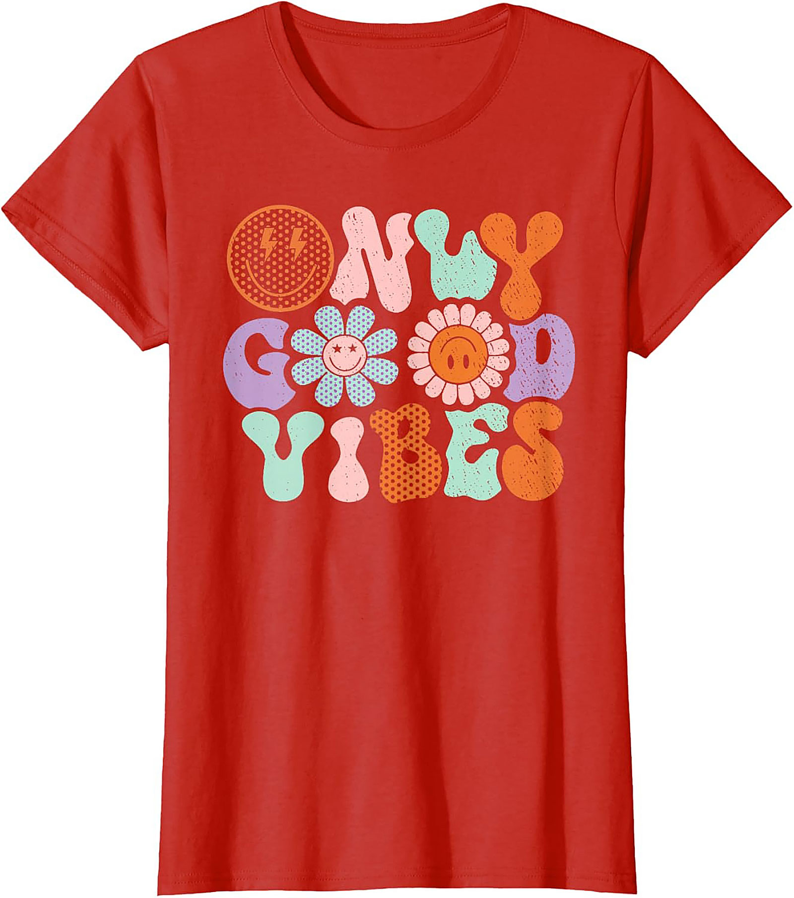 Groovy Good Vibes Graphic Tee | Retro 70s Aesthetic Unisex Shirt