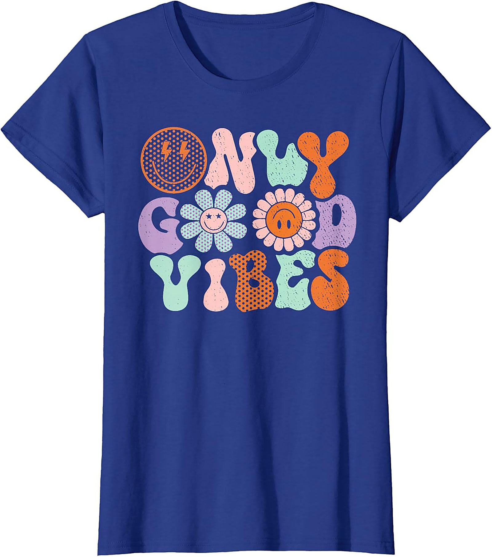 Groovy Good Vibes Graphic Tee | Retro 70s Aesthetic Unisex Shirt