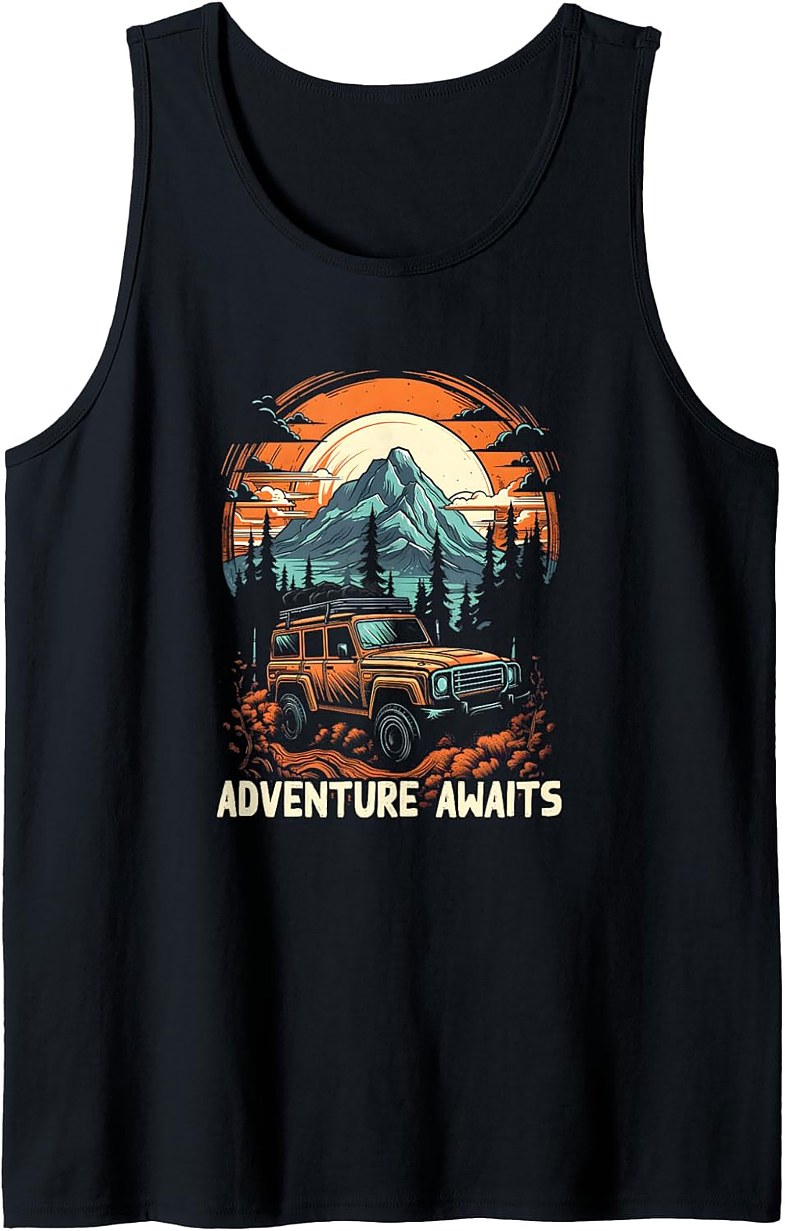 Vintage 4x4 Off-Road Adventure Graphic Tank Top Unisex