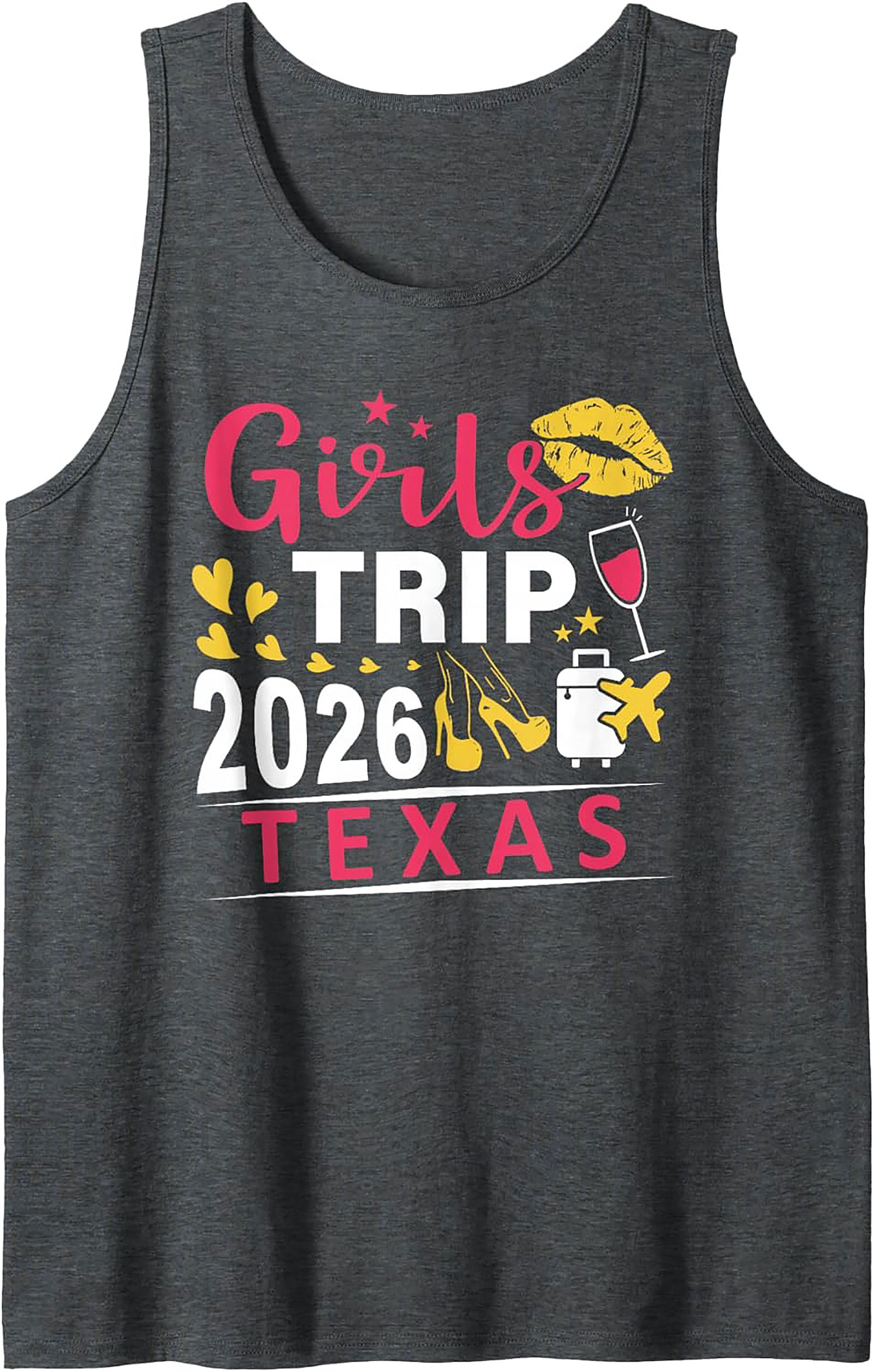 Girls Trip 2026 Texas Graphic Tank Top Group Vacation Shirt