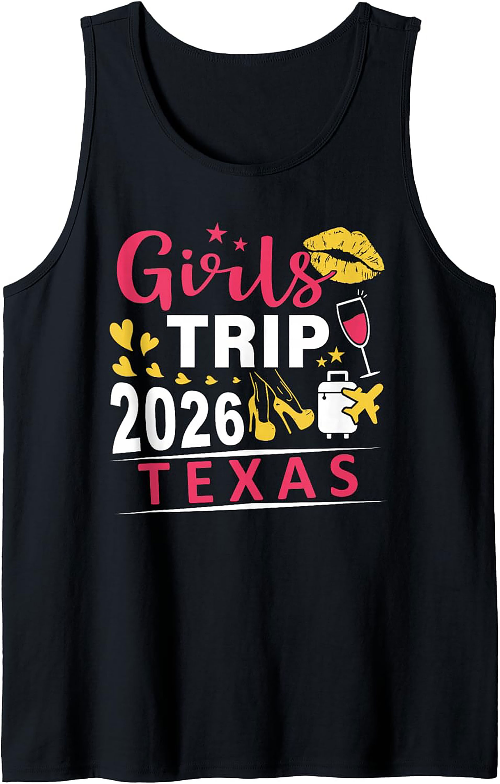 Girls Trip 2026 Texas Graphic Tank Top Group Vacation Shirt