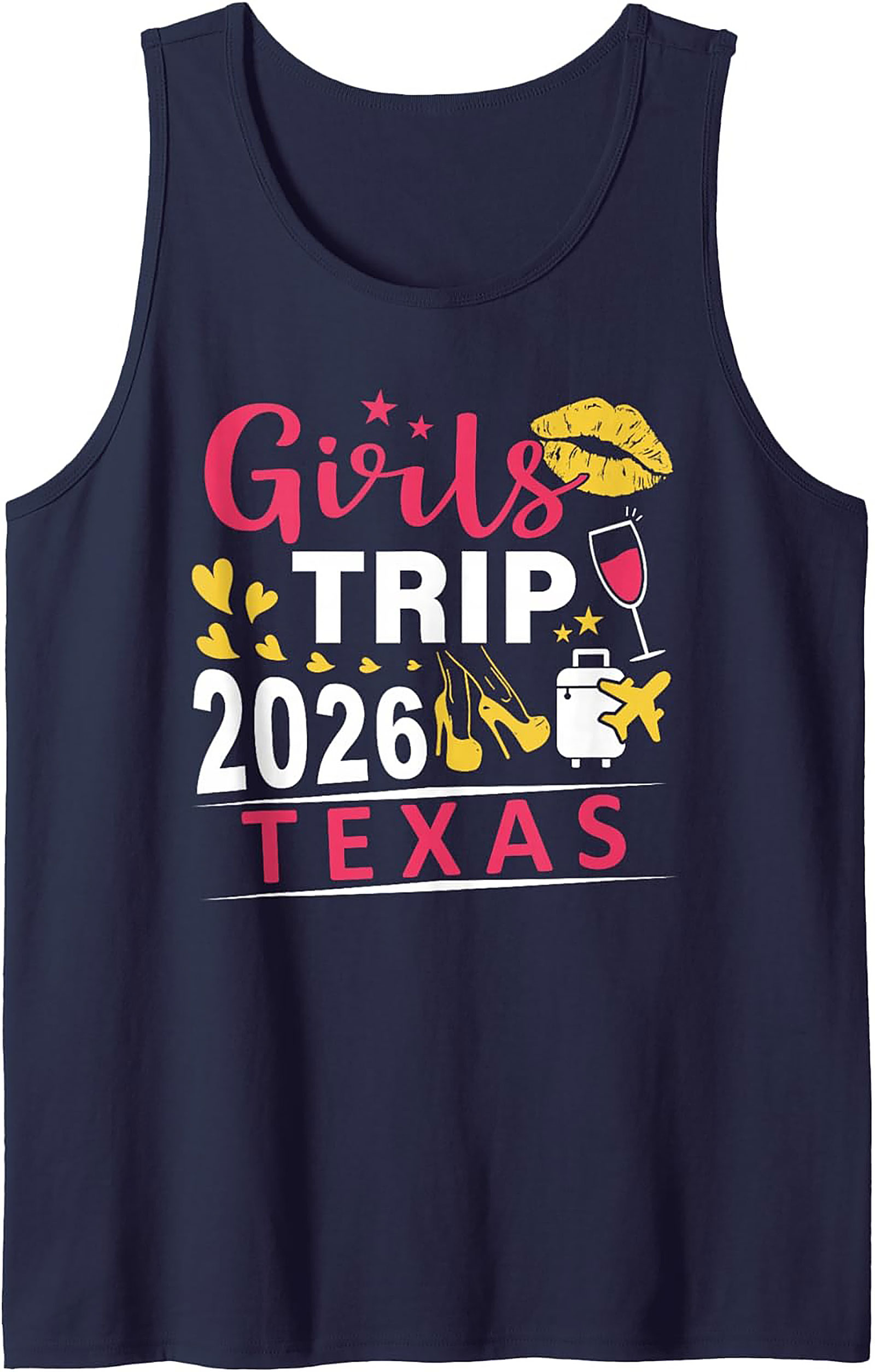 Girls Trip 2026 Texas Graphic Tank Top Group Vacation Shirt