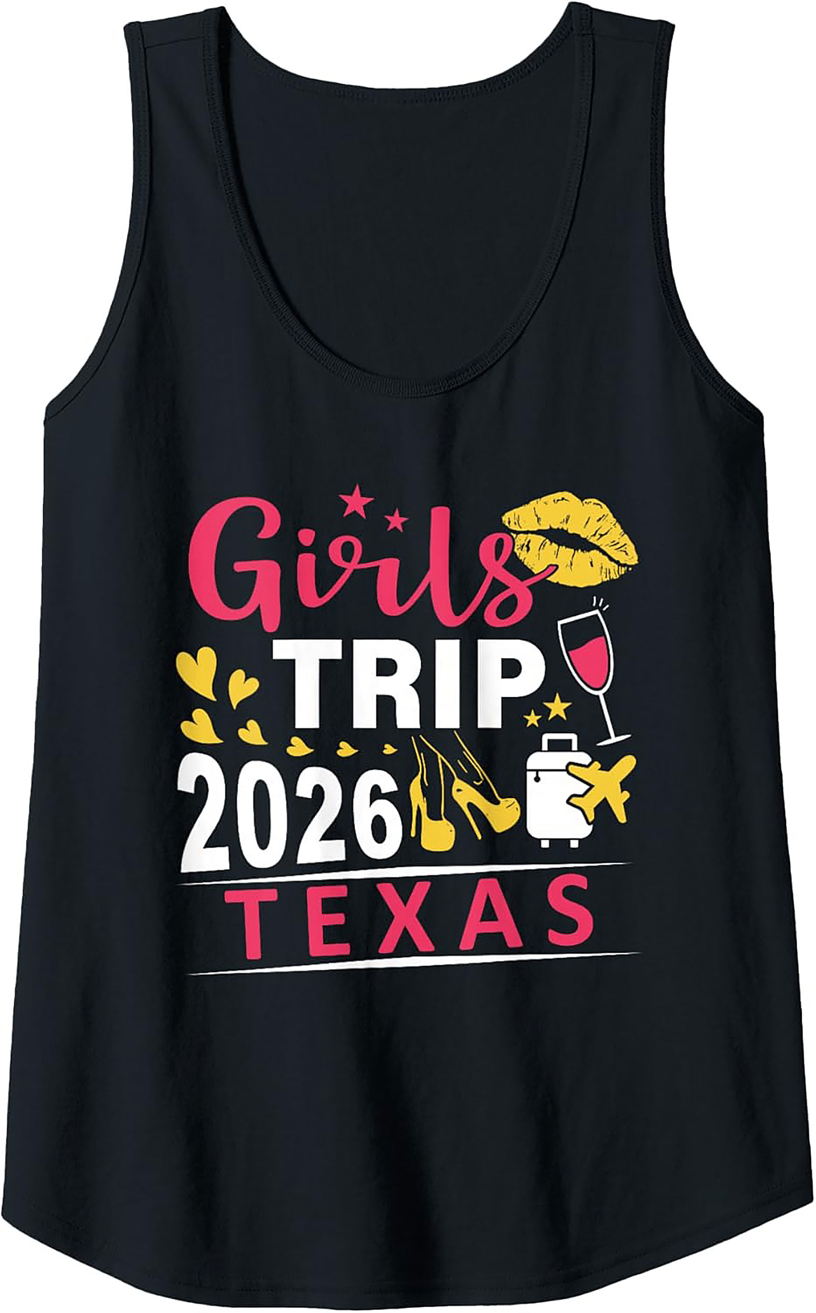 Girls Trip 2026 Texas Graphic Tank Top Group Vacation Shirt
