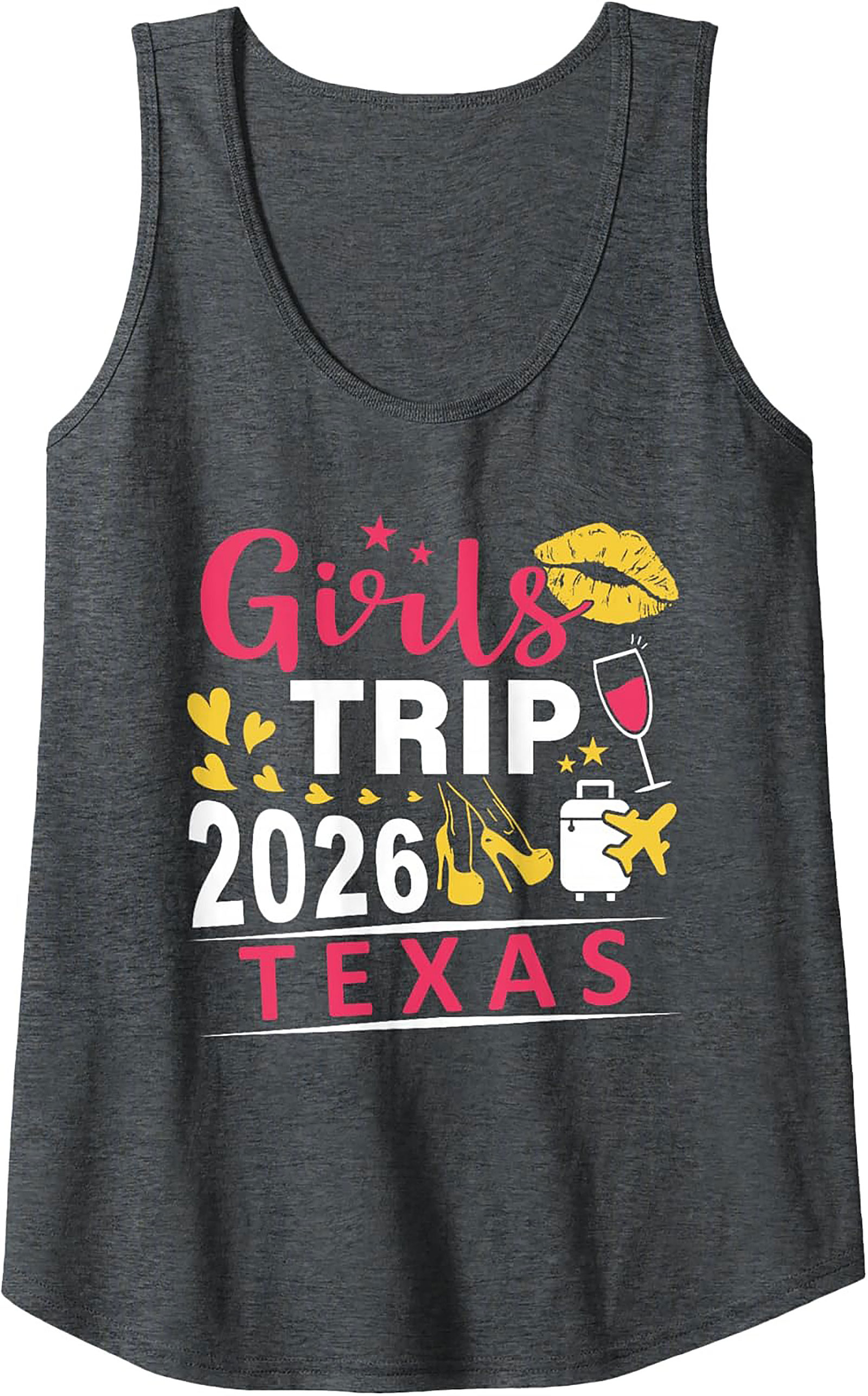 Girls Trip 2026 Texas Graphic Tank Top Group Vacation Shirt