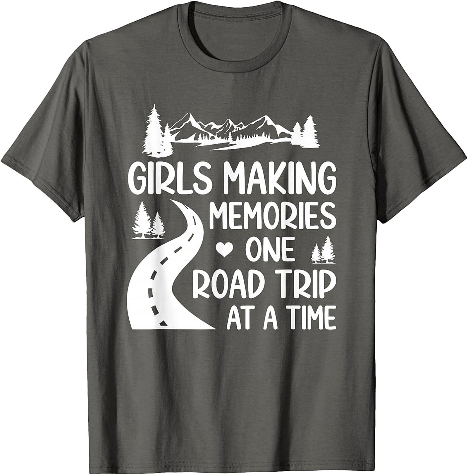 Girls Road Trip T-Shirt Adventure Graphic Tee Soft Cotton