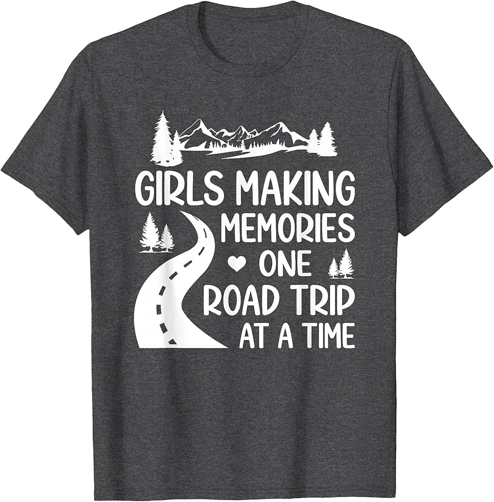 Girls Road Trip T-Shirt Adventure Graphic Tee Soft Cotton
