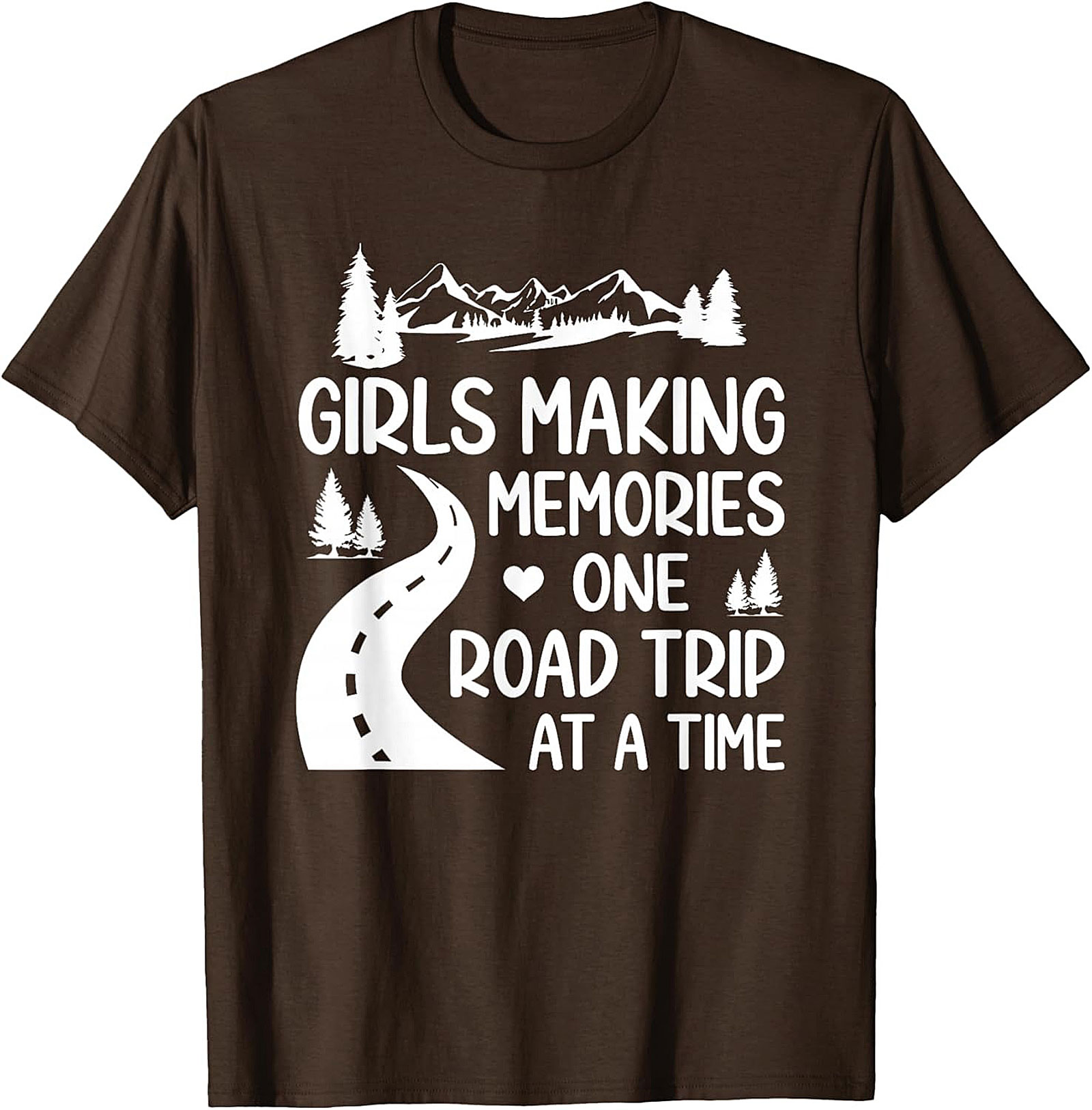 Girls Road Trip T-Shirt Adventure Graphic Tee Soft Cotton