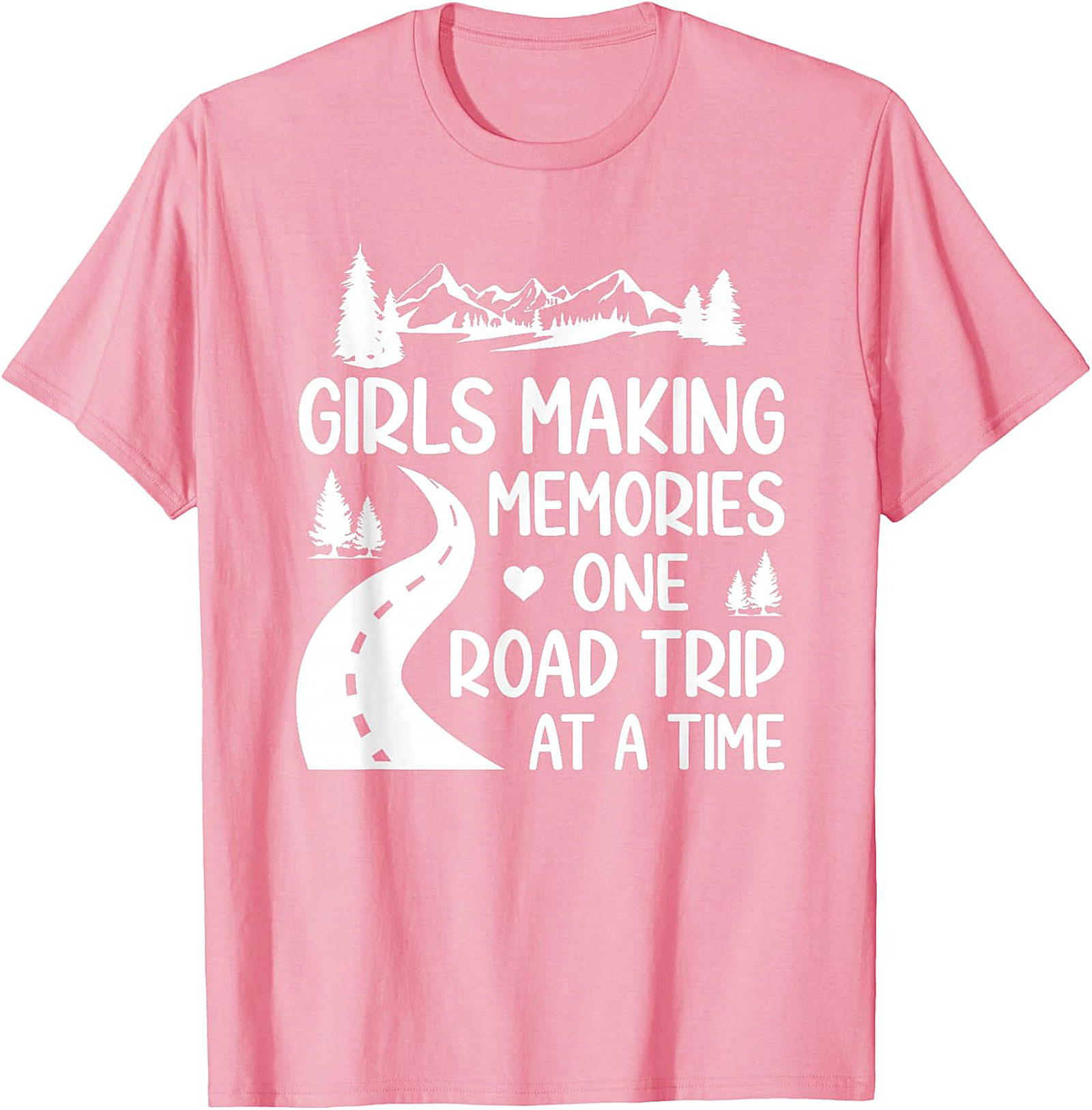 Girls Road Trip T-Shirt Adventure Graphic Tee Soft Cotton