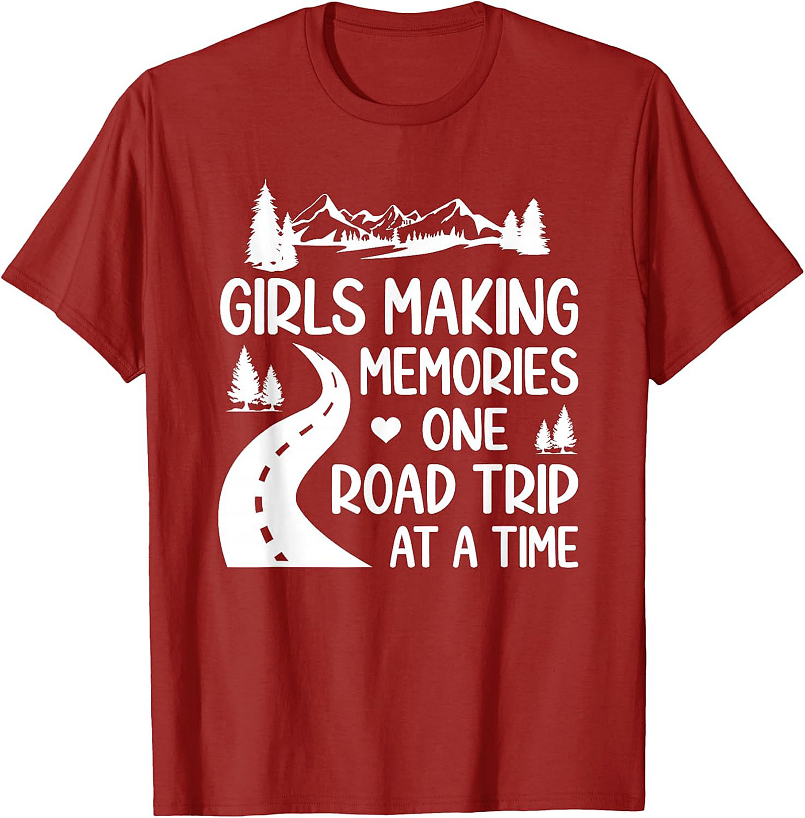 Girls Road Trip T-Shirt Adventure Graphic Tee Soft Cotton