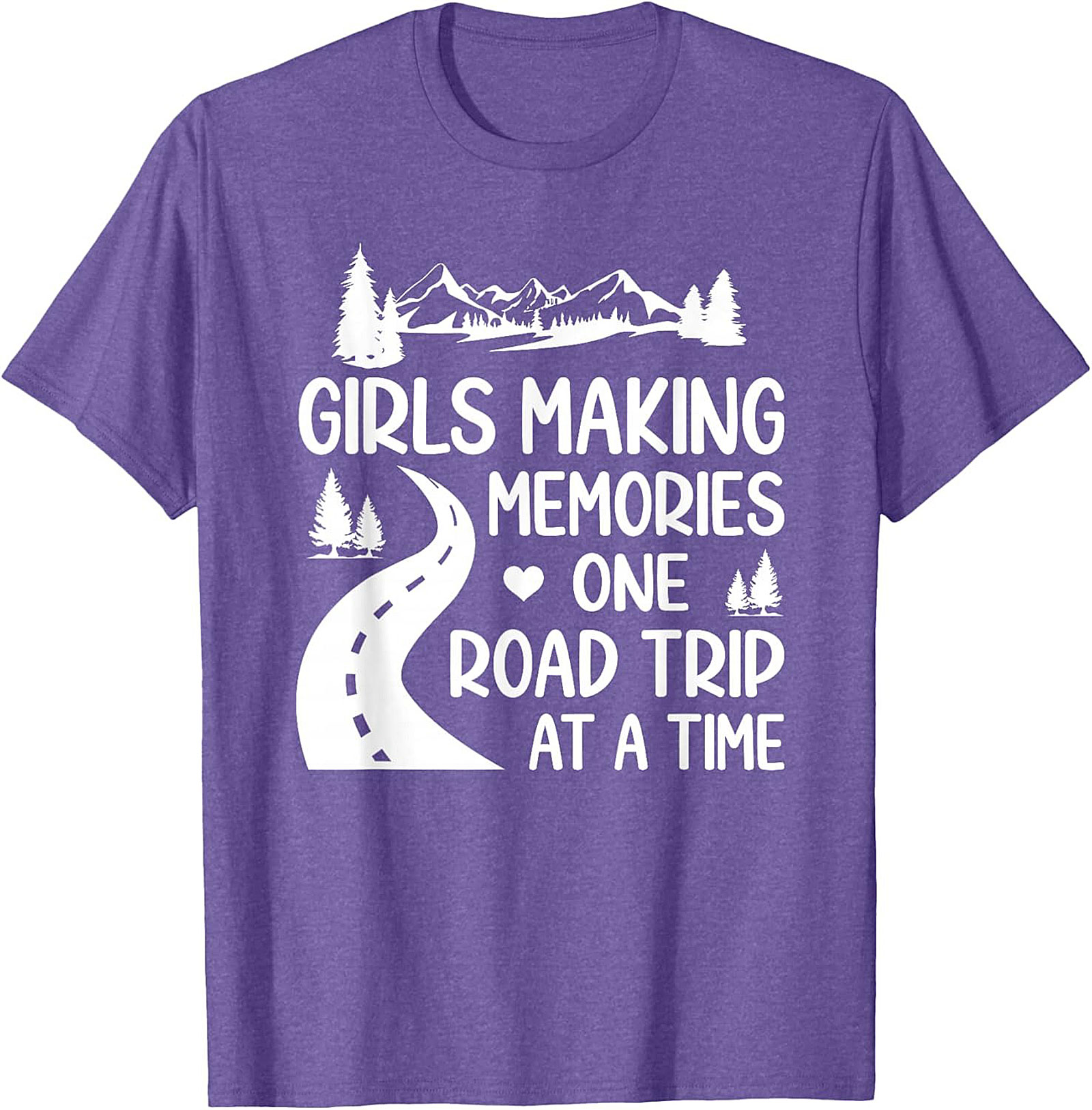 Girls Road Trip T-Shirt Adventure Graphic Tee Soft Cotton