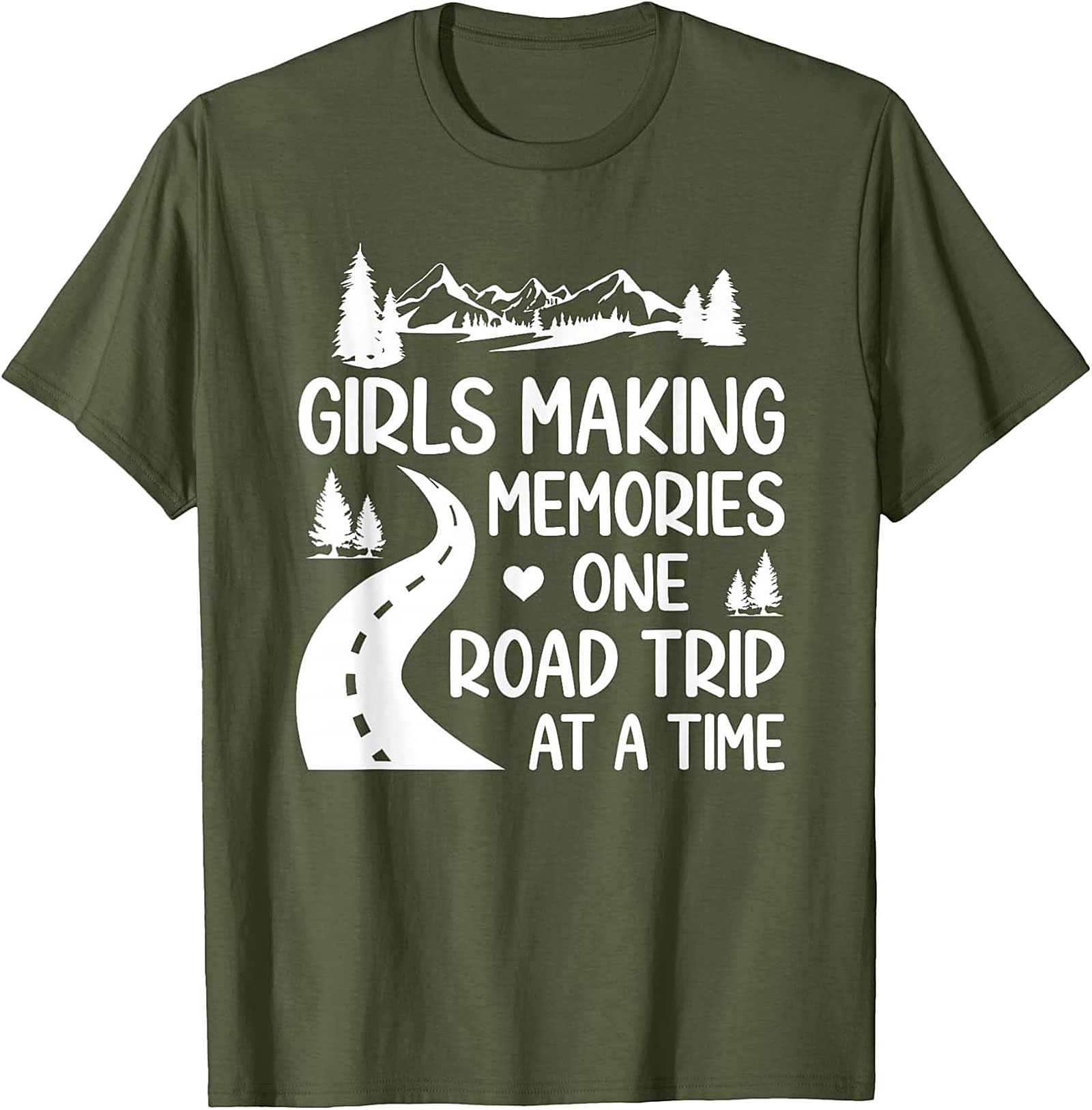 Girls Road Trip T-Shirt Adventure Graphic Tee Soft Cotton