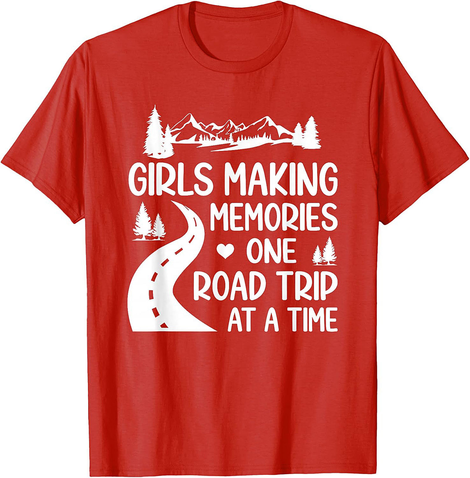 Girls Road Trip T-Shirt Adventure Graphic Tee Soft Cotton