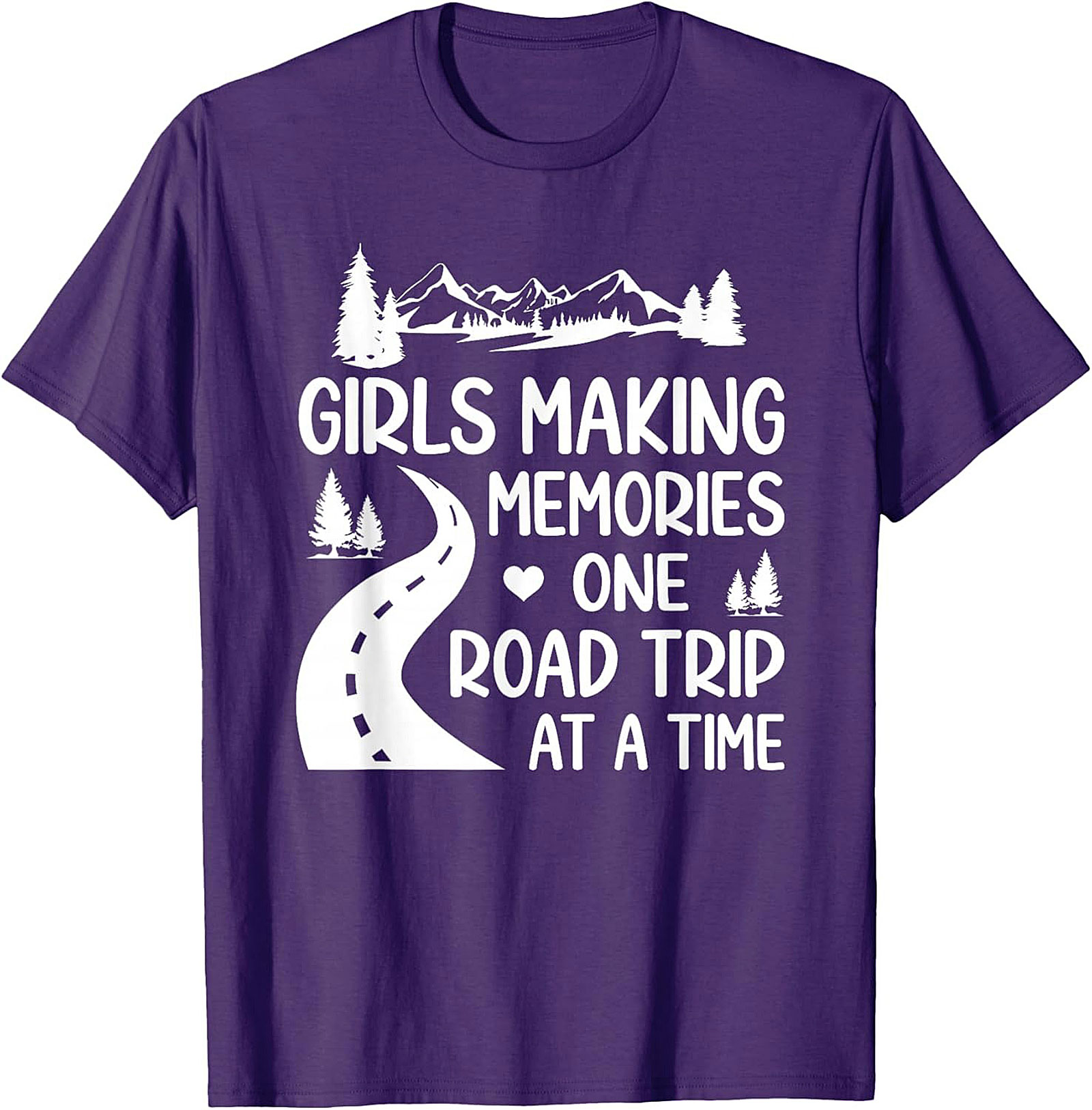 Girls Road Trip T-Shirt Adventure Graphic Tee Soft Cotton