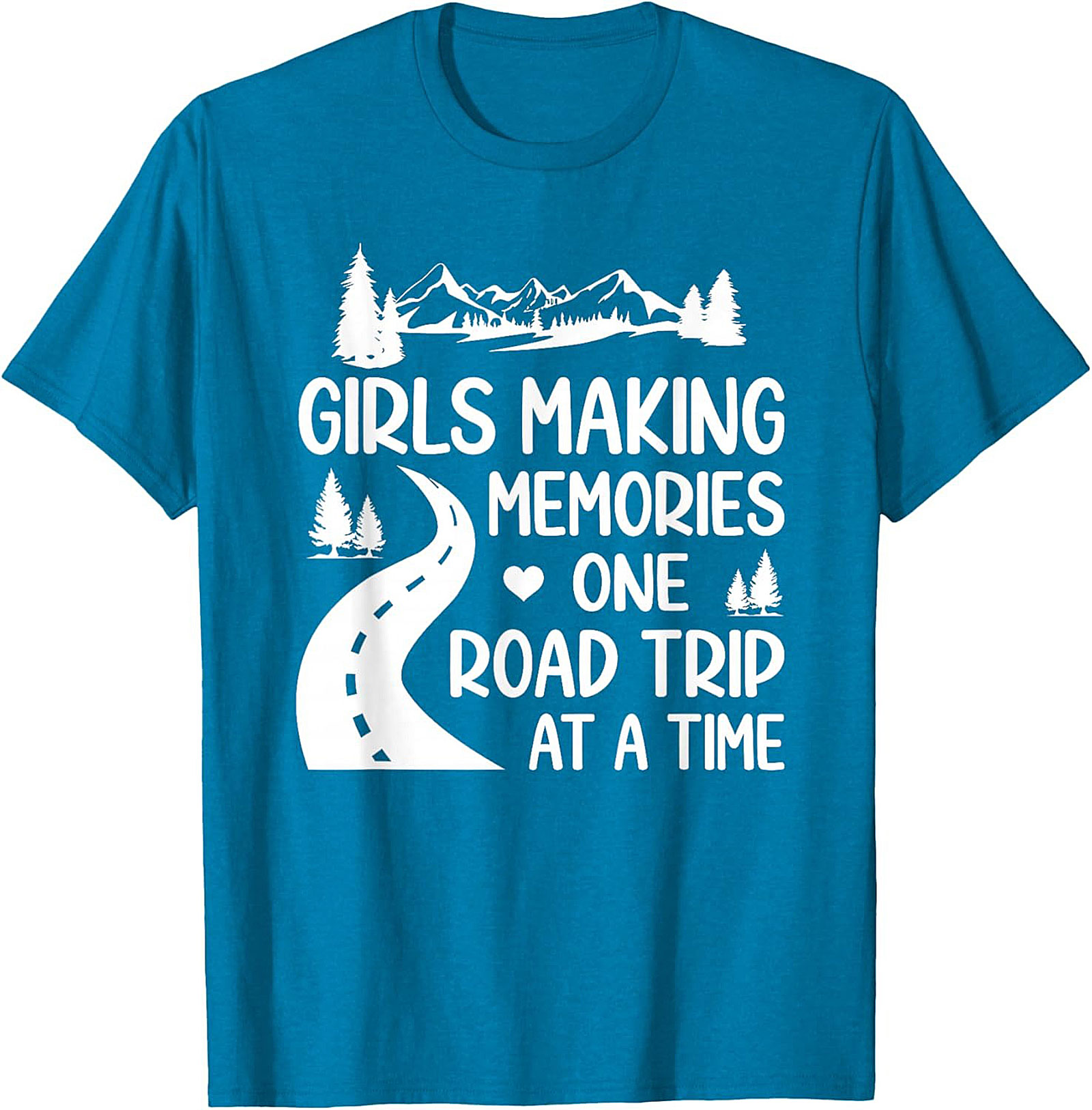 Girls Road Trip T-Shirt Adventure Graphic Tee Soft Cotton