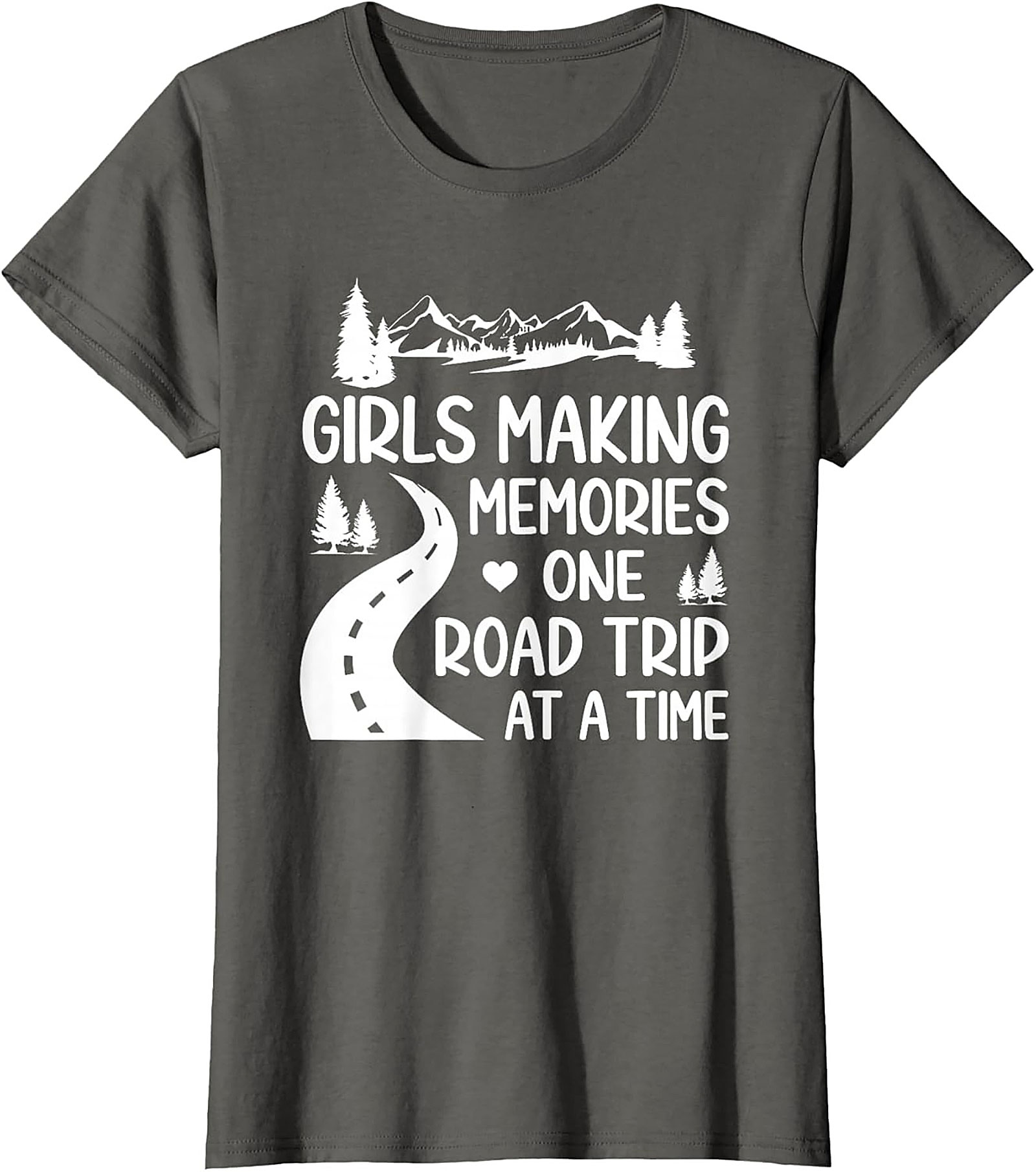 Girls Road Trip T-Shirt Adventure Graphic Tee Soft Cotton