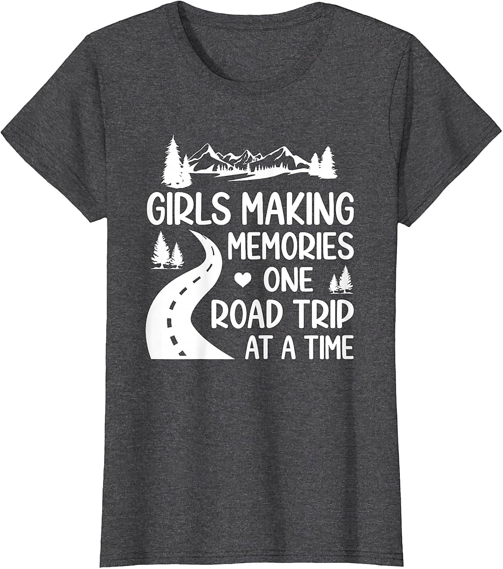 Girls Road Trip T-Shirt Adventure Graphic Tee Soft Cotton