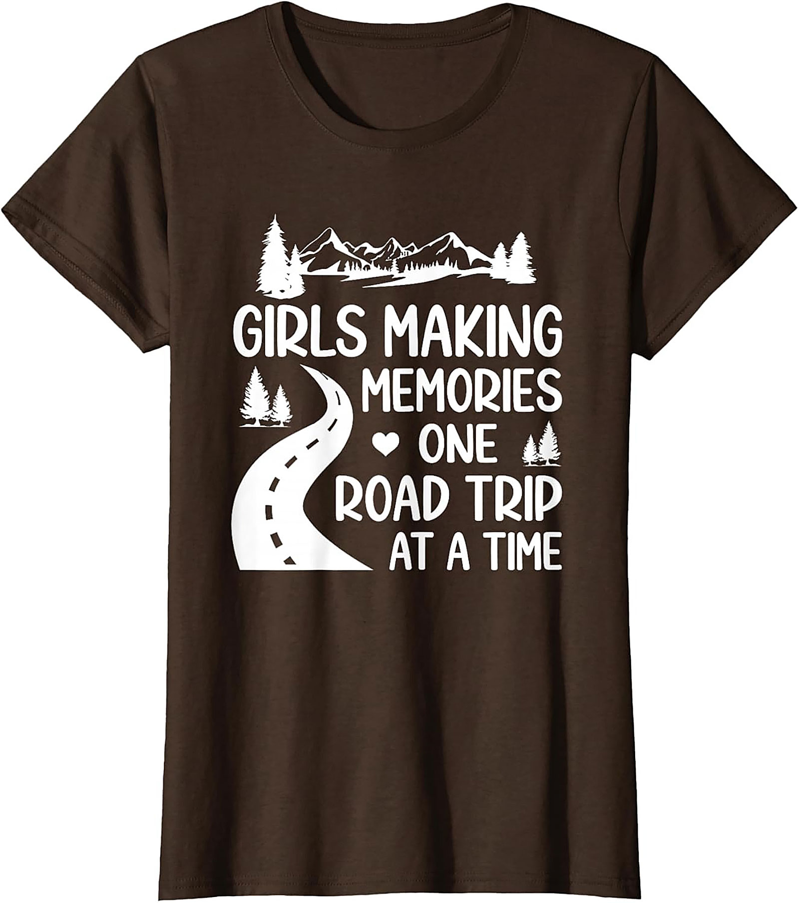 Girls Road Trip T-Shirt Adventure Graphic Tee Soft Cotton