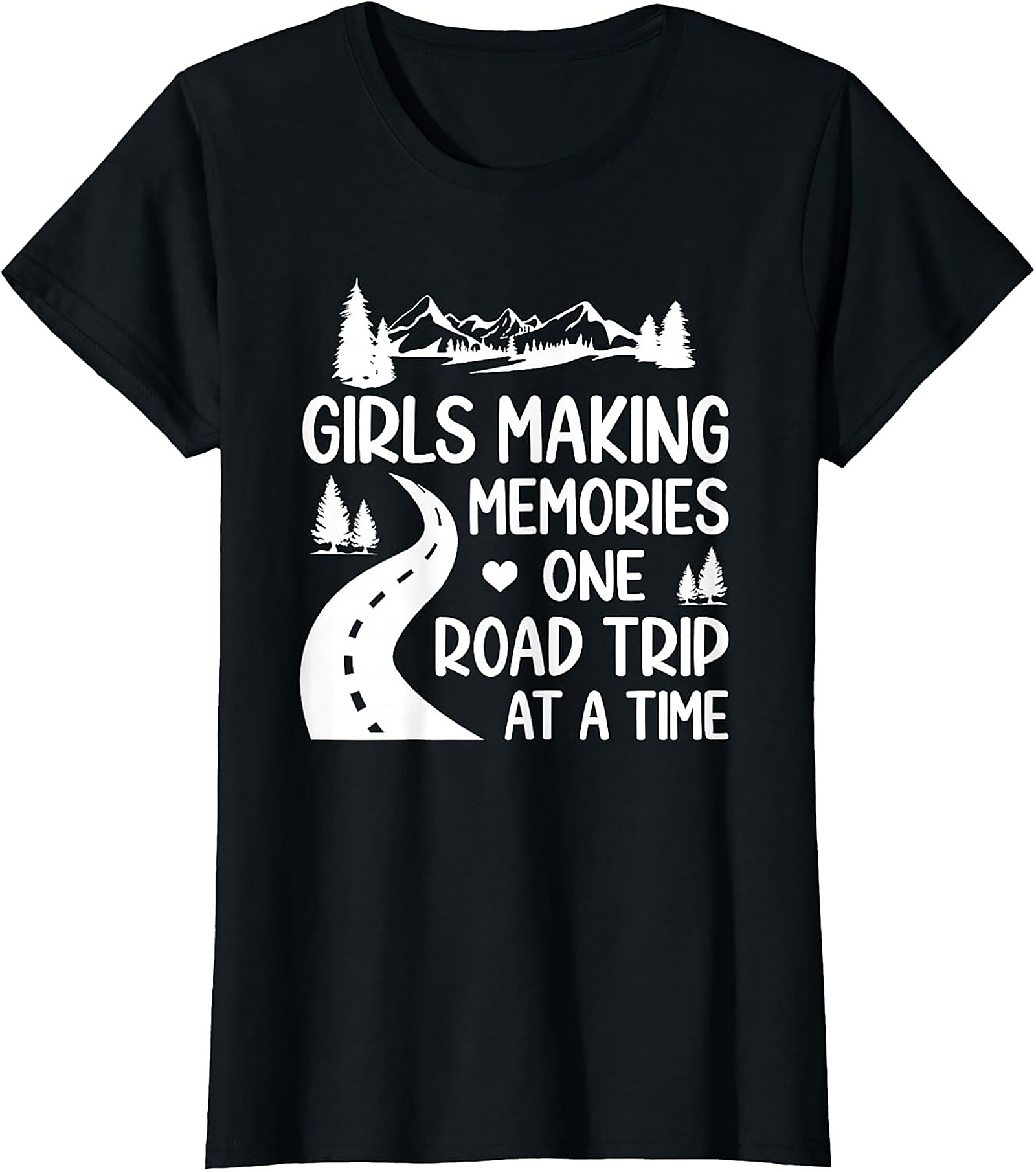 Girls Road Trip T-Shirt Adventure Graphic Tee Soft Cotton