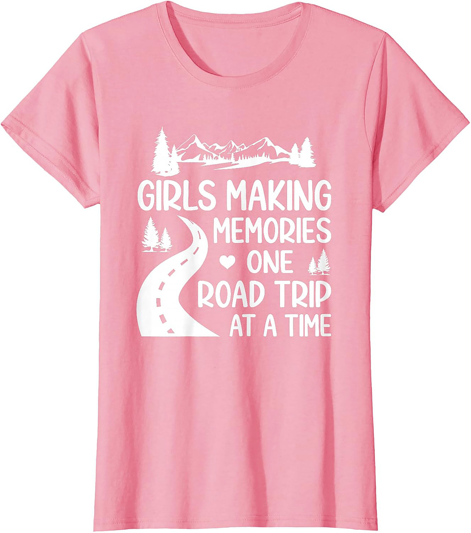 Girls Road Trip T-Shirt Adventure Graphic Tee Soft Cotton