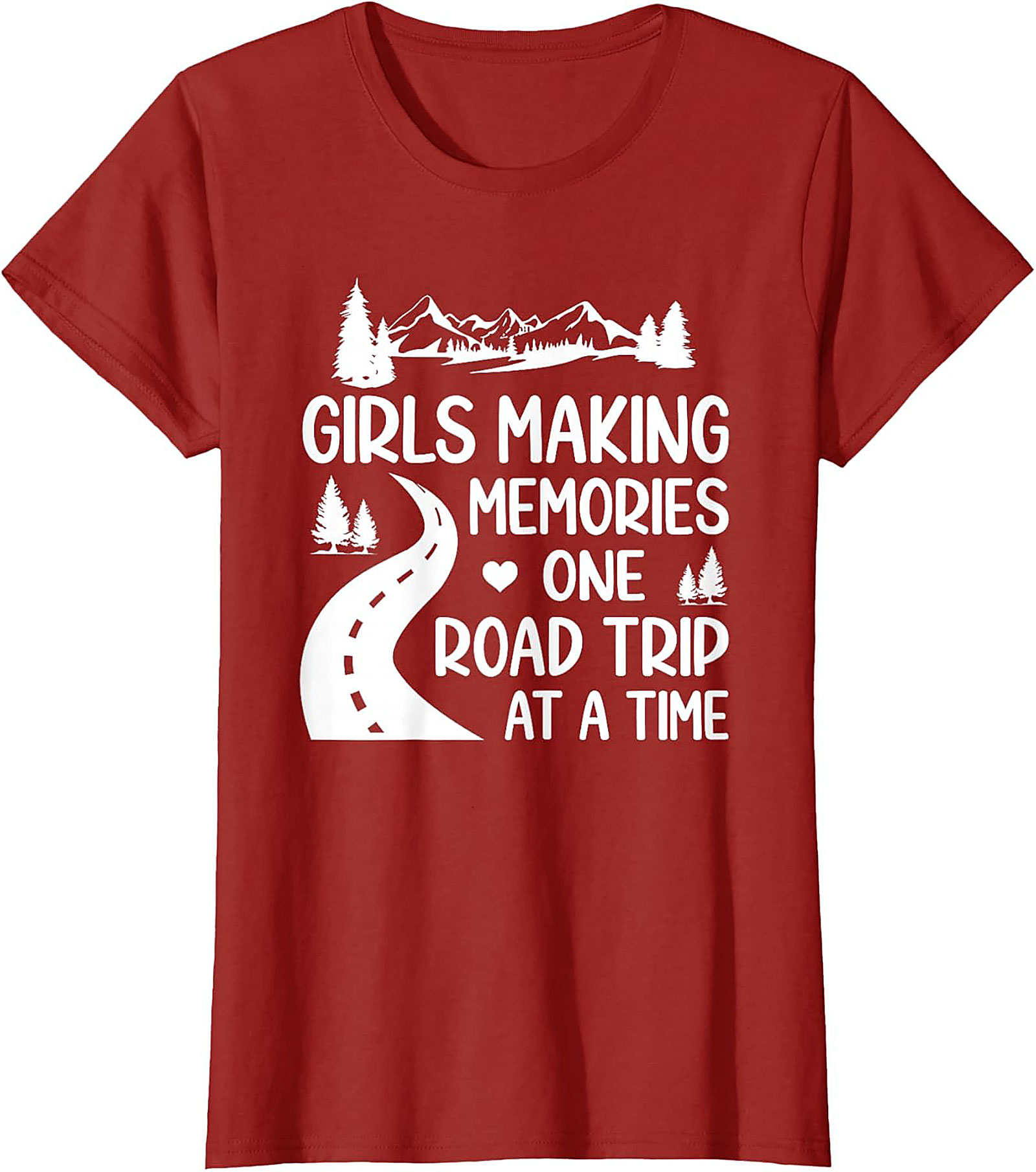 Girls Road Trip T-Shirt Adventure Graphic Tee Soft Cotton