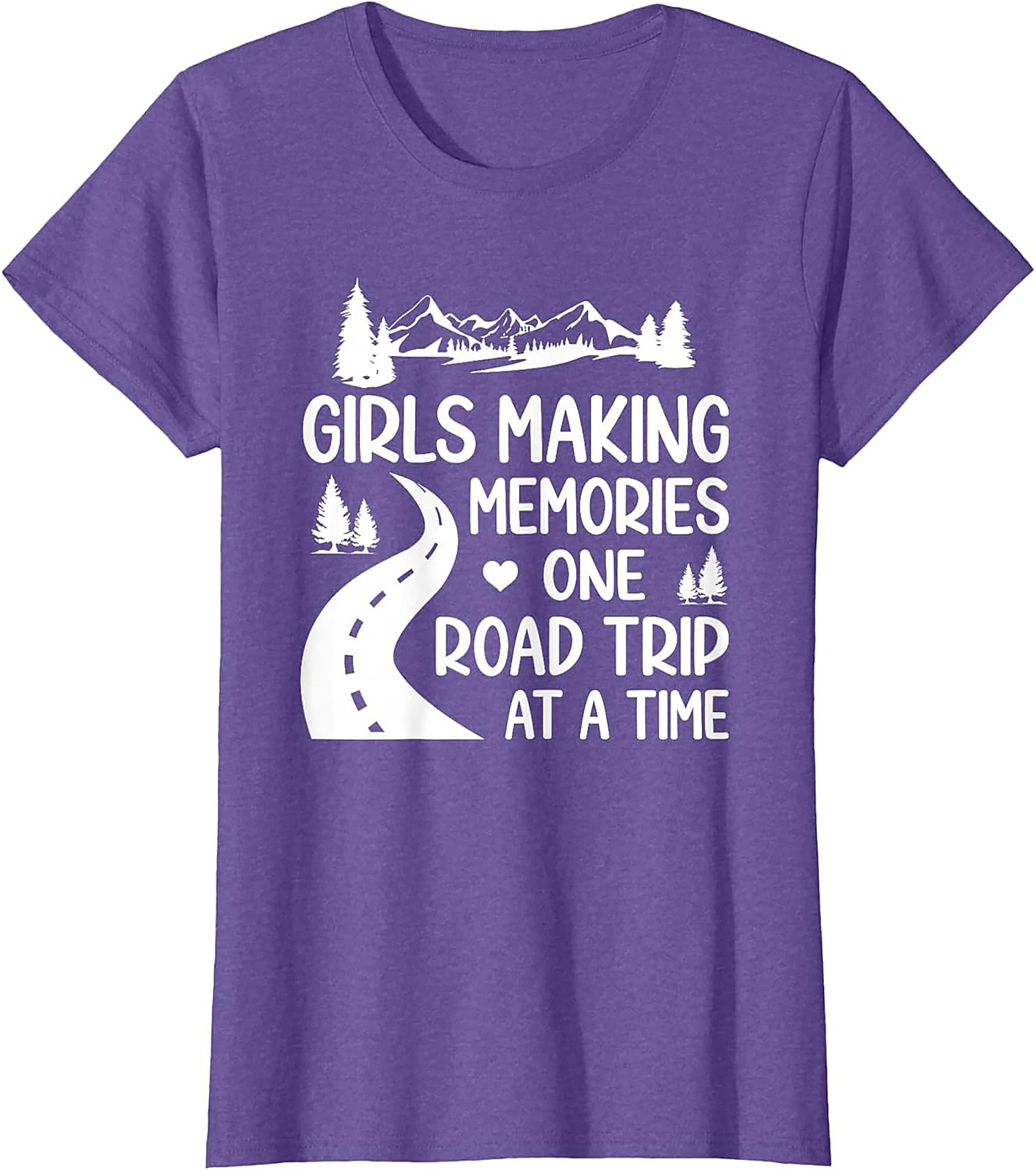 Girls Road Trip T-Shirt Adventure Graphic Tee Soft Cotton