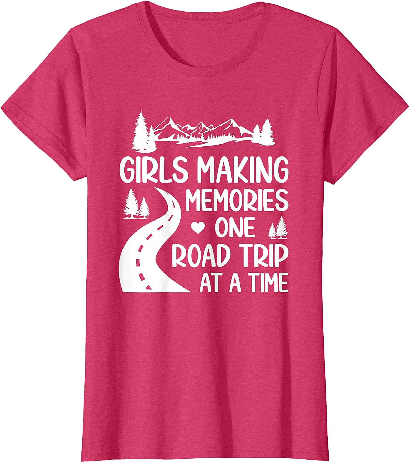 Girls Road Trip T-Shirt Adventure Graphic Tee Soft Cotton