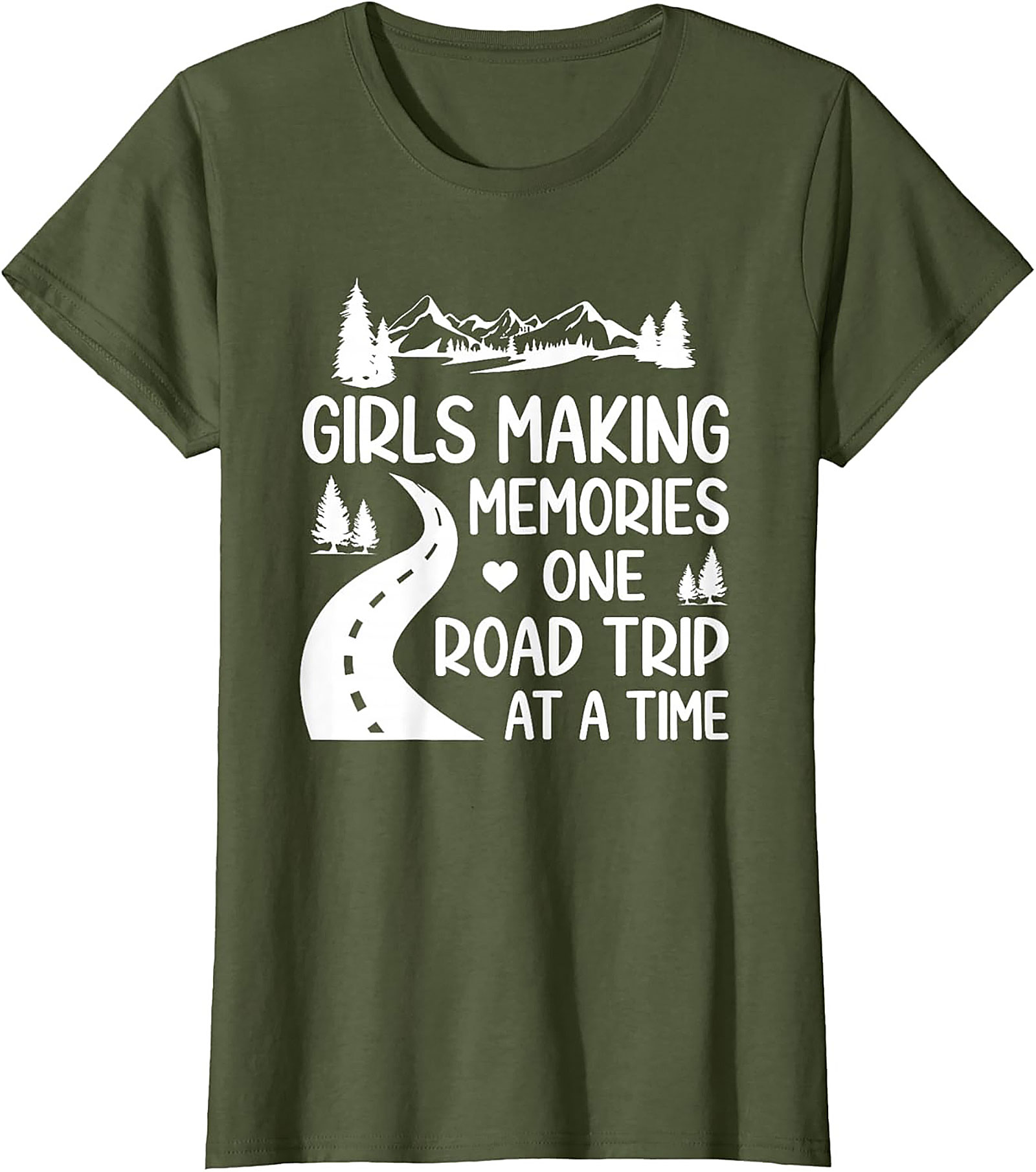 Girls Road Trip T-Shirt Adventure Graphic Tee Soft Cotton