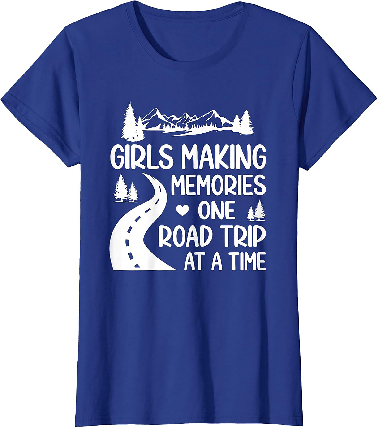 Girls Road Trip T-Shirt Adventure Graphic Tee Soft Cotton