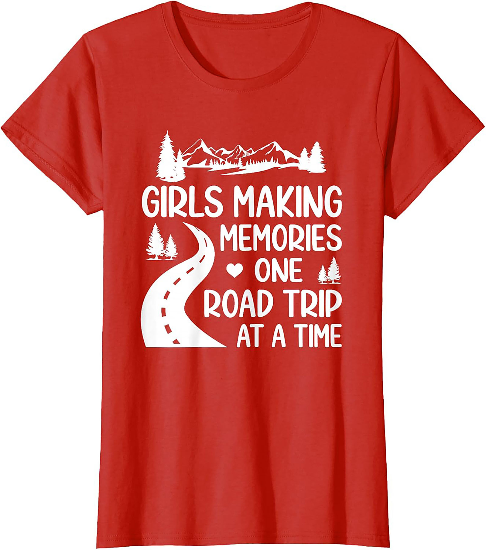 Girls Road Trip T-Shirt Adventure Graphic Tee Soft Cotton
