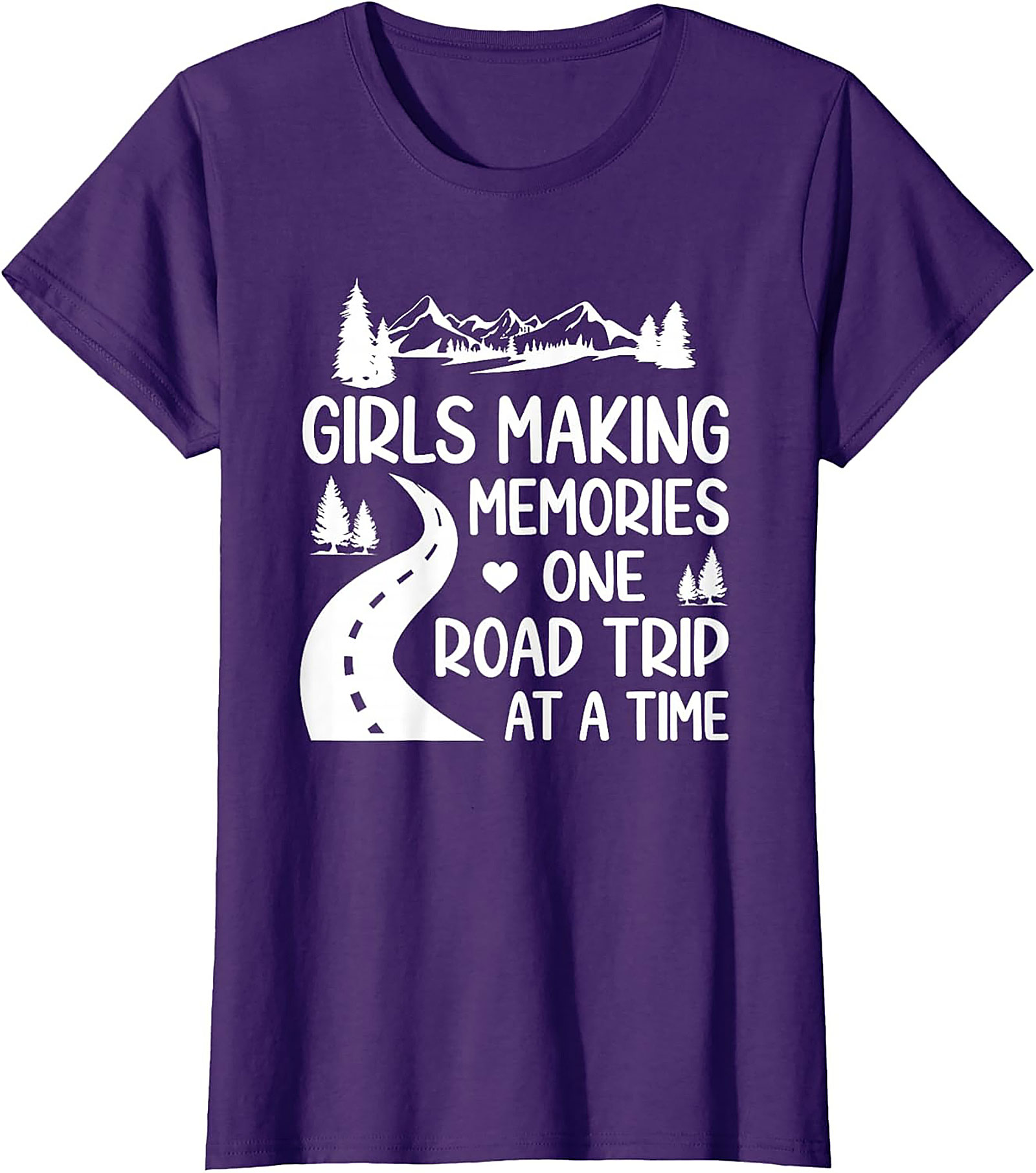 Girls Road Trip T-Shirt Adventure Graphic Tee Soft Cotton