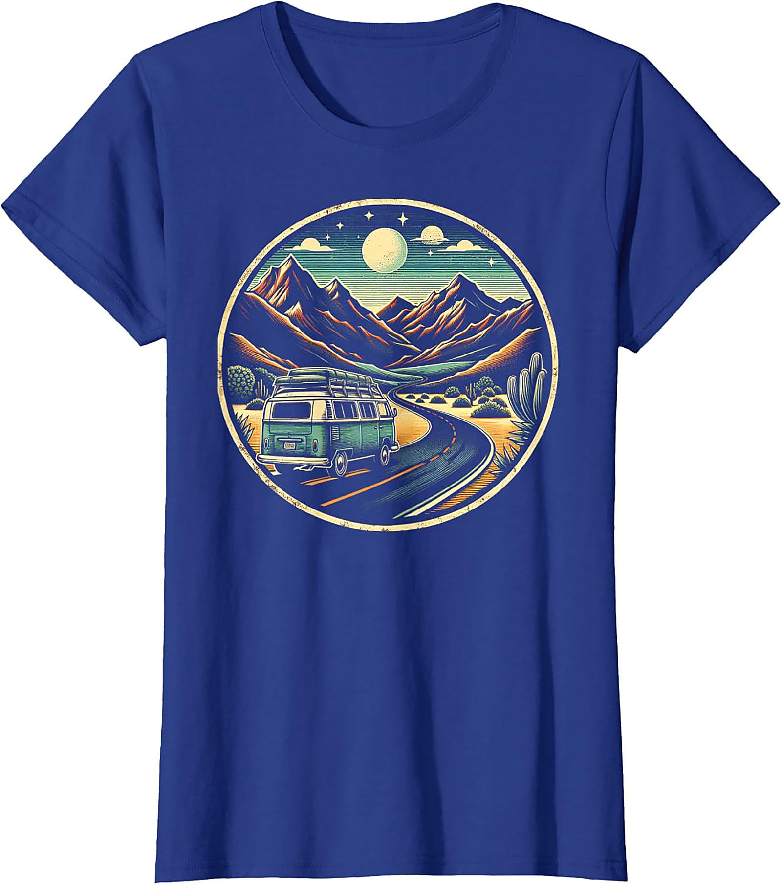 Vintage Van Life Graphic Tee Desert Road Trip Shirt