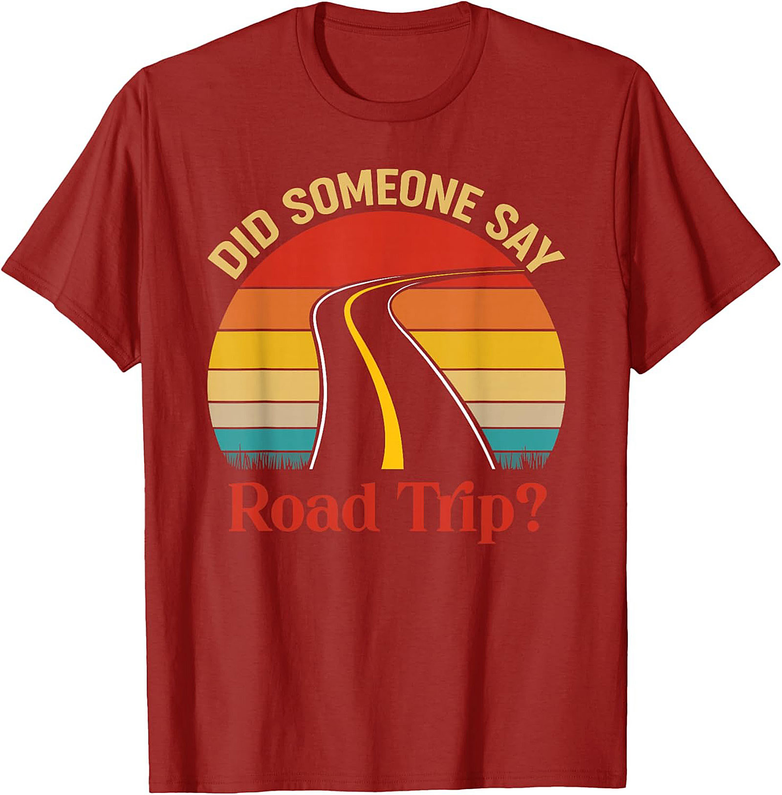 Road Trip Graphic Tee Vintage Sunset Funny Unisex Shirt
