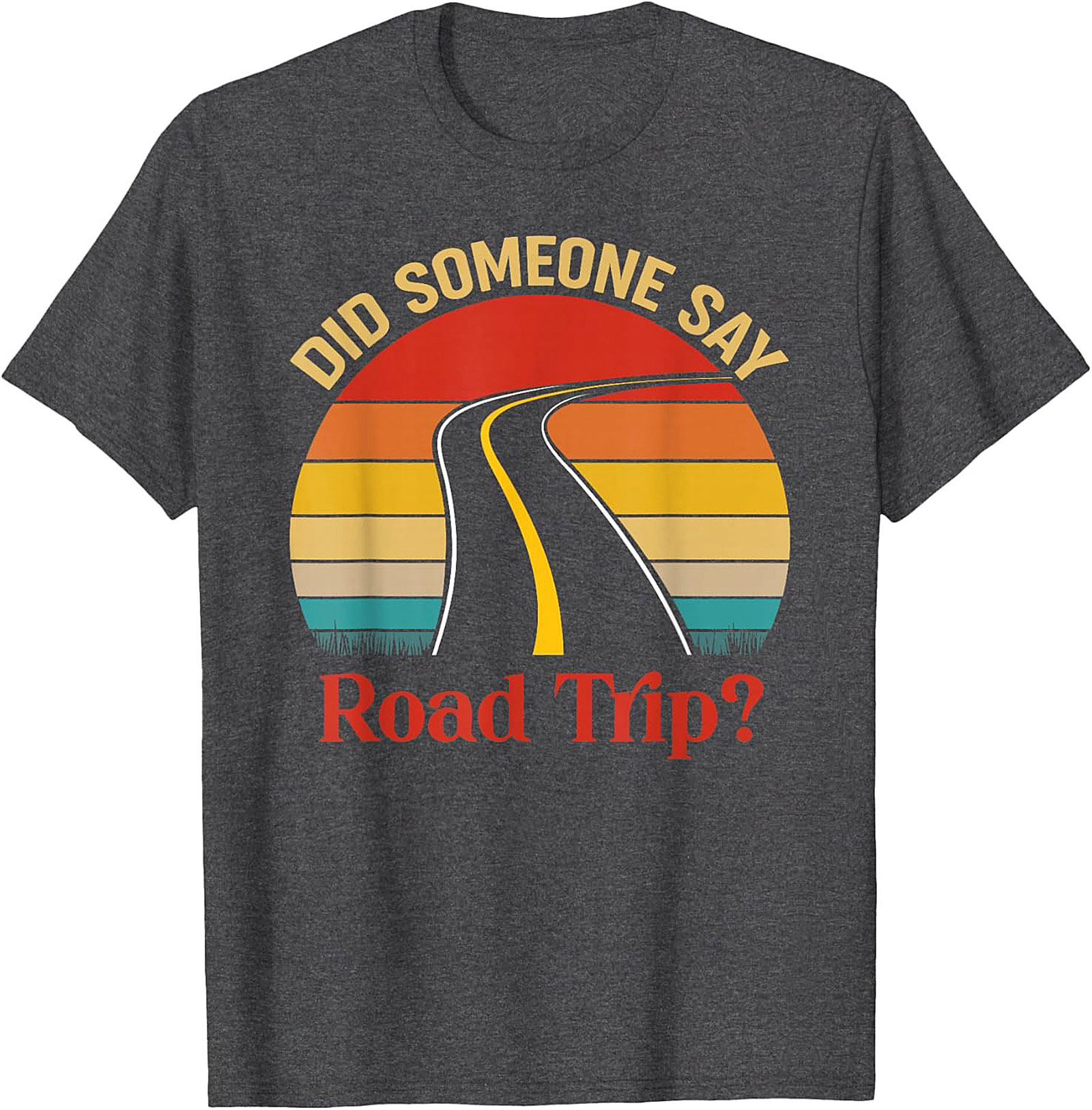 Road Trip Graphic Tee Vintage Sunset Funny Unisex Shirt
