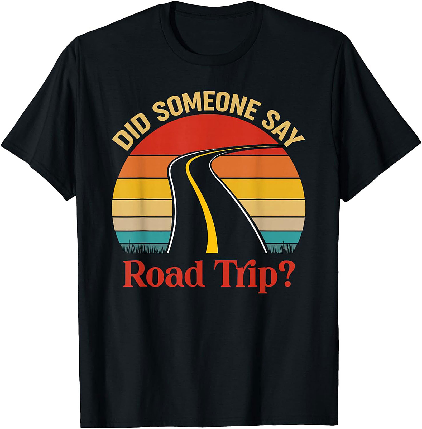 Road Trip Graphic Tee Vintage Sunset Funny Unisex Shirt