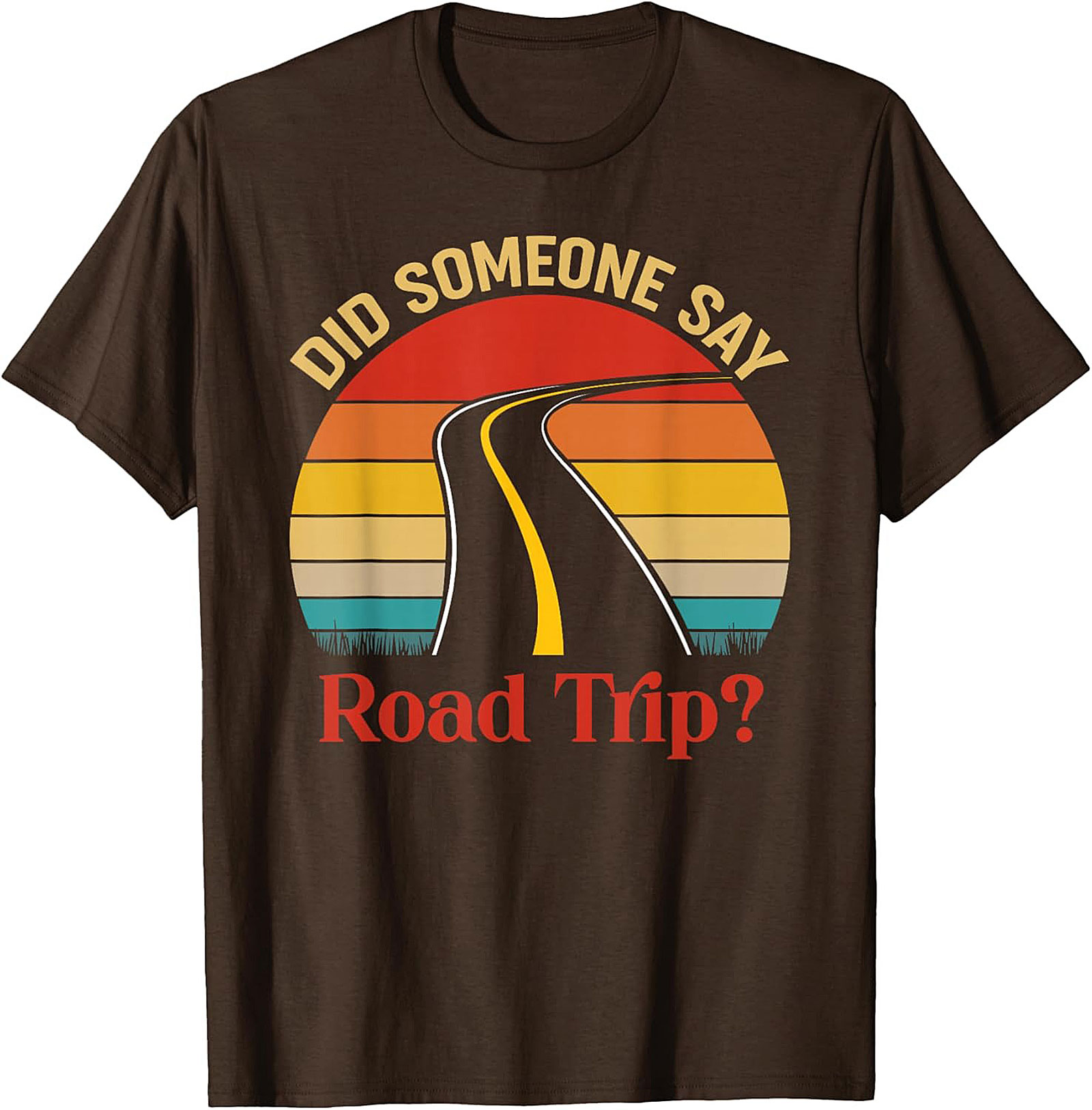 Road Trip Graphic Tee Vintage Sunset Funny Unisex Shirt