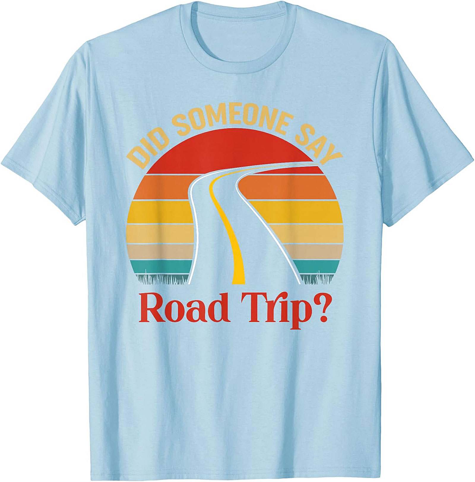 Road Trip Graphic Tee Vintage Sunset Funny Unisex Shirt