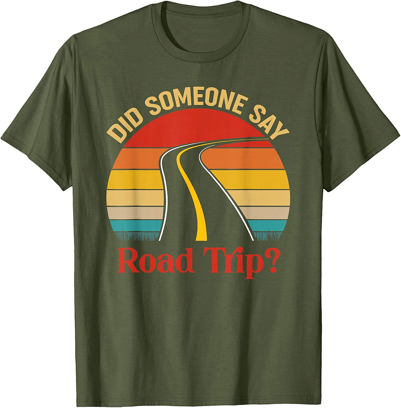 Road Trip Graphic Tee Vintage Sunset Funny Unisex Shirt
